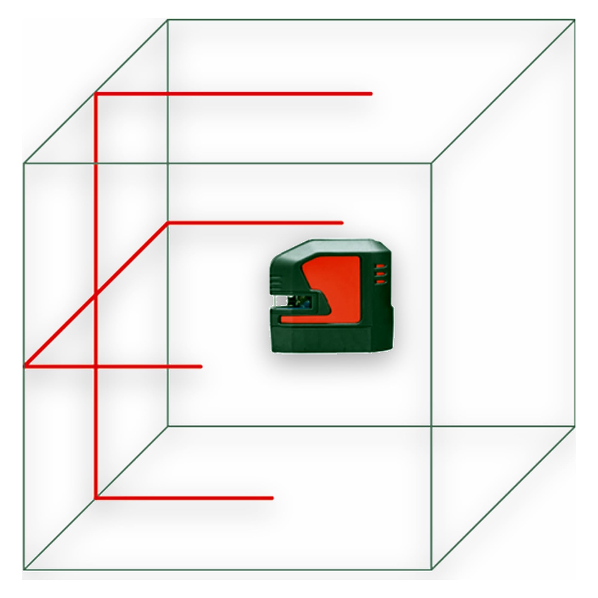 Kreuzlinienlaser rot 25 m selbstnivellierend mit Li-Ionen-Akku und Koffer - Leica Lino L2