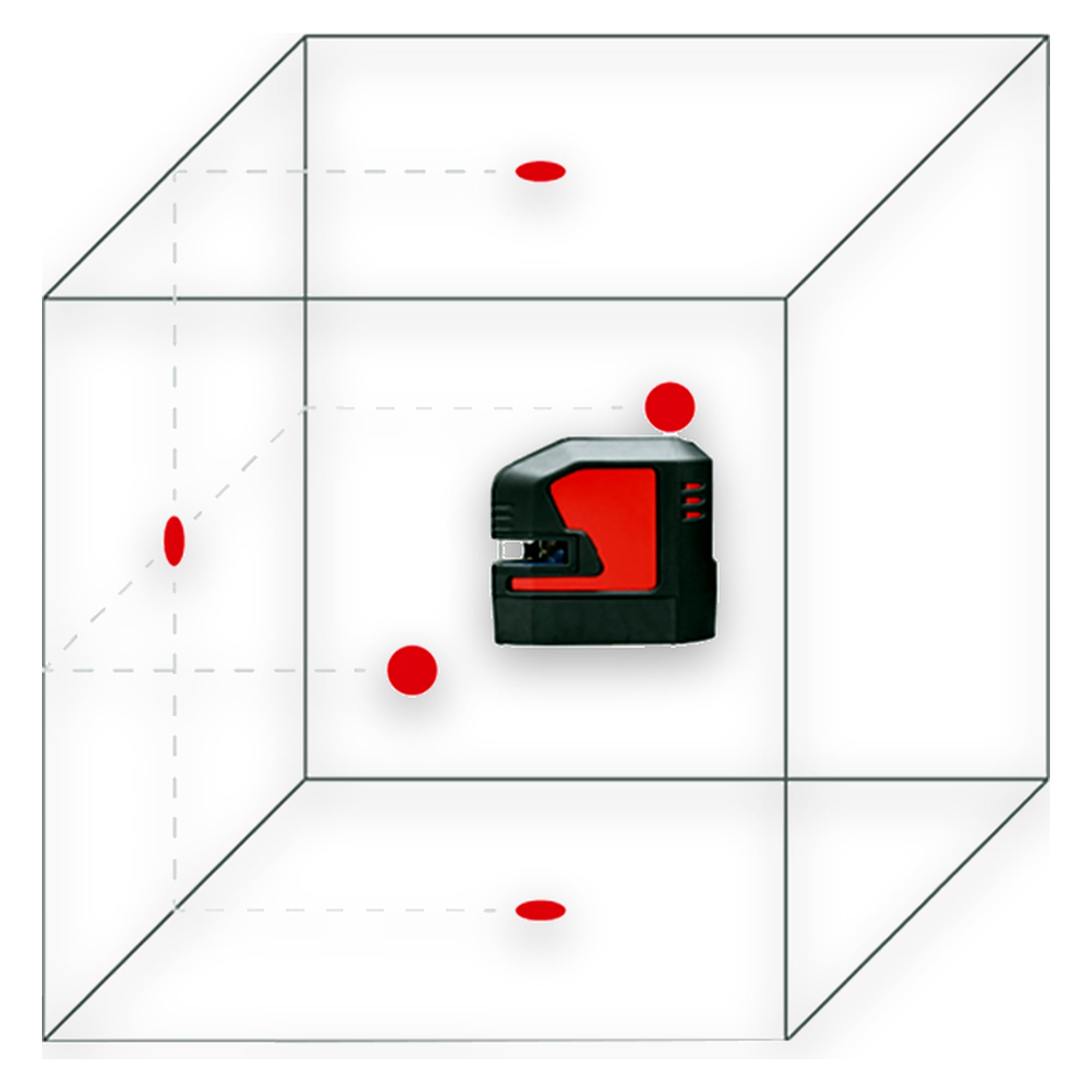 Laser à points rouge 5 points 30 m autonivelant avec coffret et TWIST 360 - Leica Lino P5