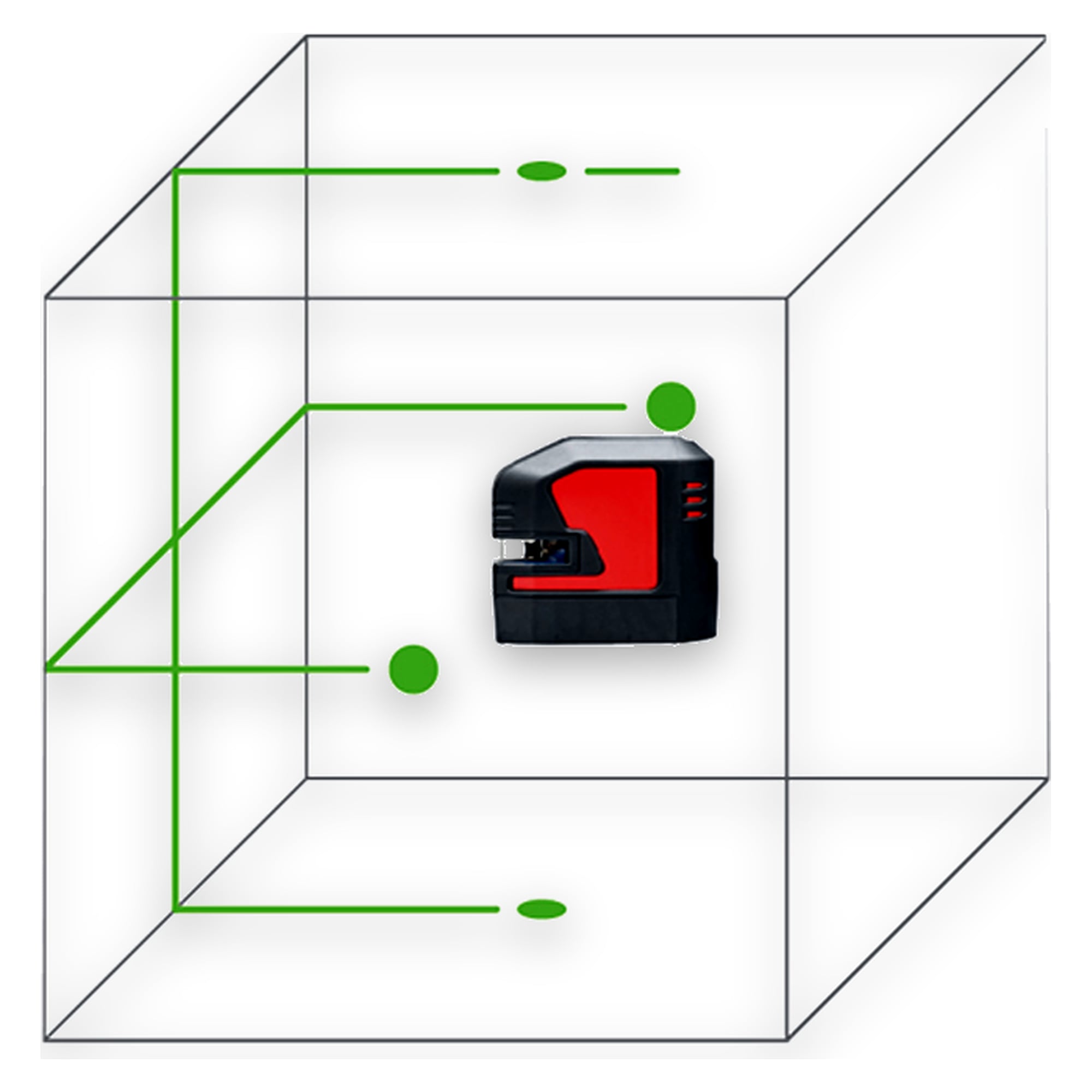 Laser combiné vert 35 m lignes croisées et points d'aplomb avec batterie Li-ion - Leica Lino L2P5G