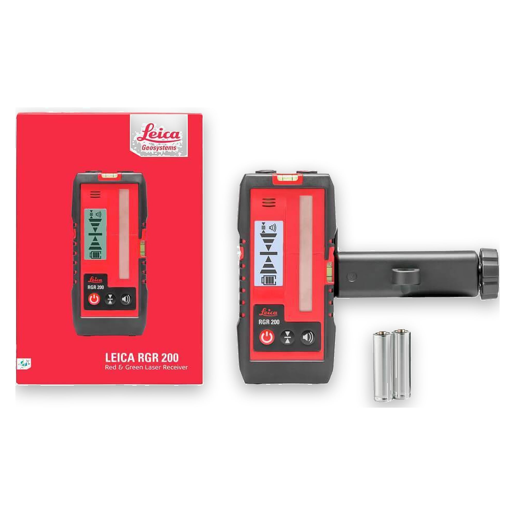 Laserempfänger 80 m für rote und grüne Laserlinien IP65 - Leica Lino RGR 200