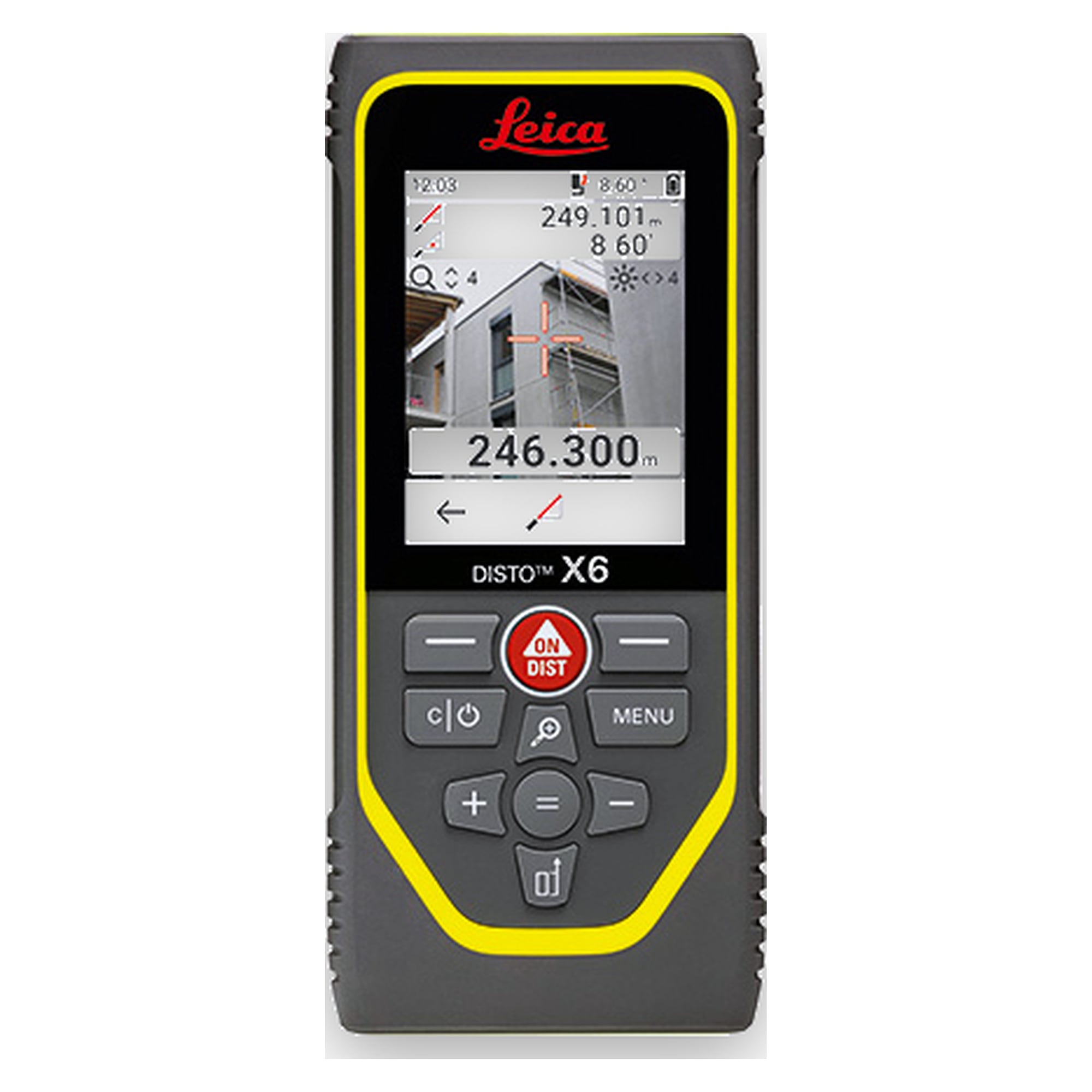 Laser Distance Meter 250 m with Touchscreen and Pointfinder IP65 - Leica DISTO X6