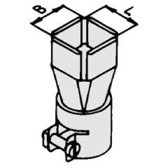 Leister 104364. Hot air nozzle, 37.5x37.5 mm / 4x