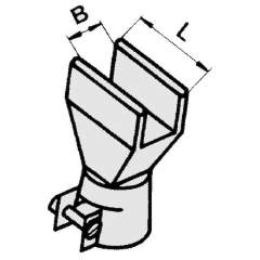 Leister 104636. Hot air nozzle, 62.5x0.0 mm / 2x