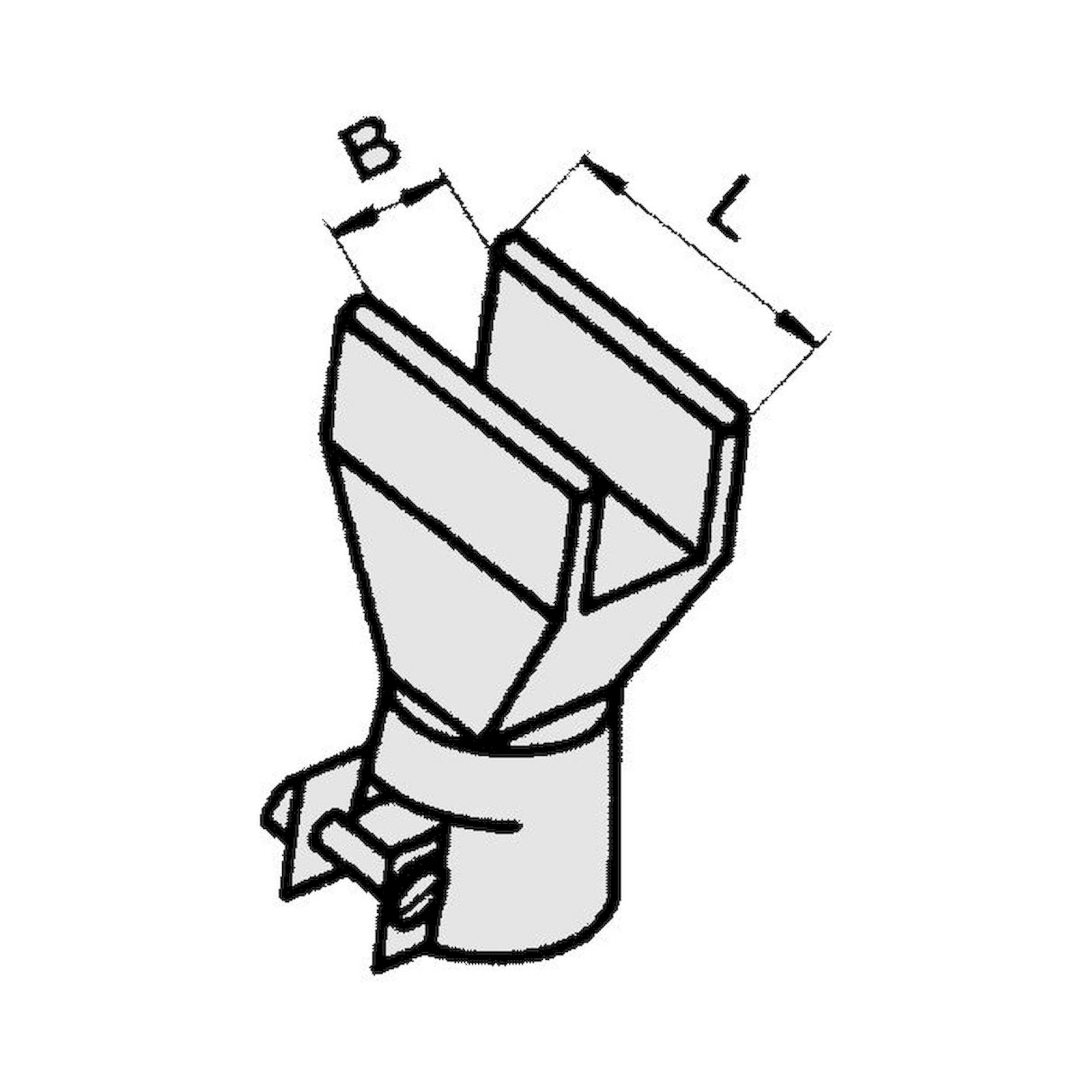 Leister 104868. Heißluftdüse 15,4x9,5 mm/2fach