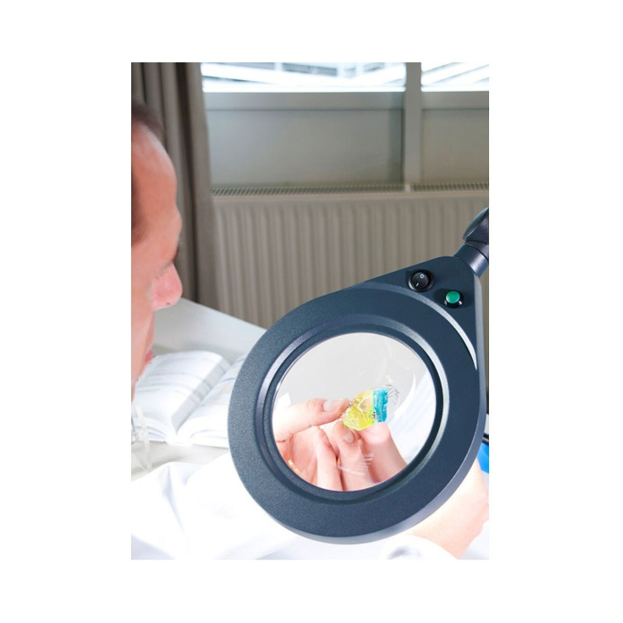 LENSLED II LED Magnifier Lamp Articulated Arm 3.5 dpt with 8 dpt Bifocal, Dimmable - LED2WORK 120810-12