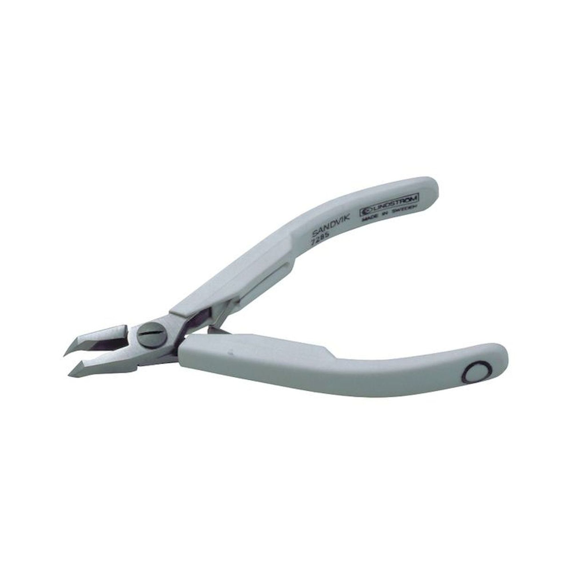 Lindström 7285. Pince coupante frontale biseautée, série Supreme, 45°, extérieur coudé, bord tranchant fin, 0,2-1 mm