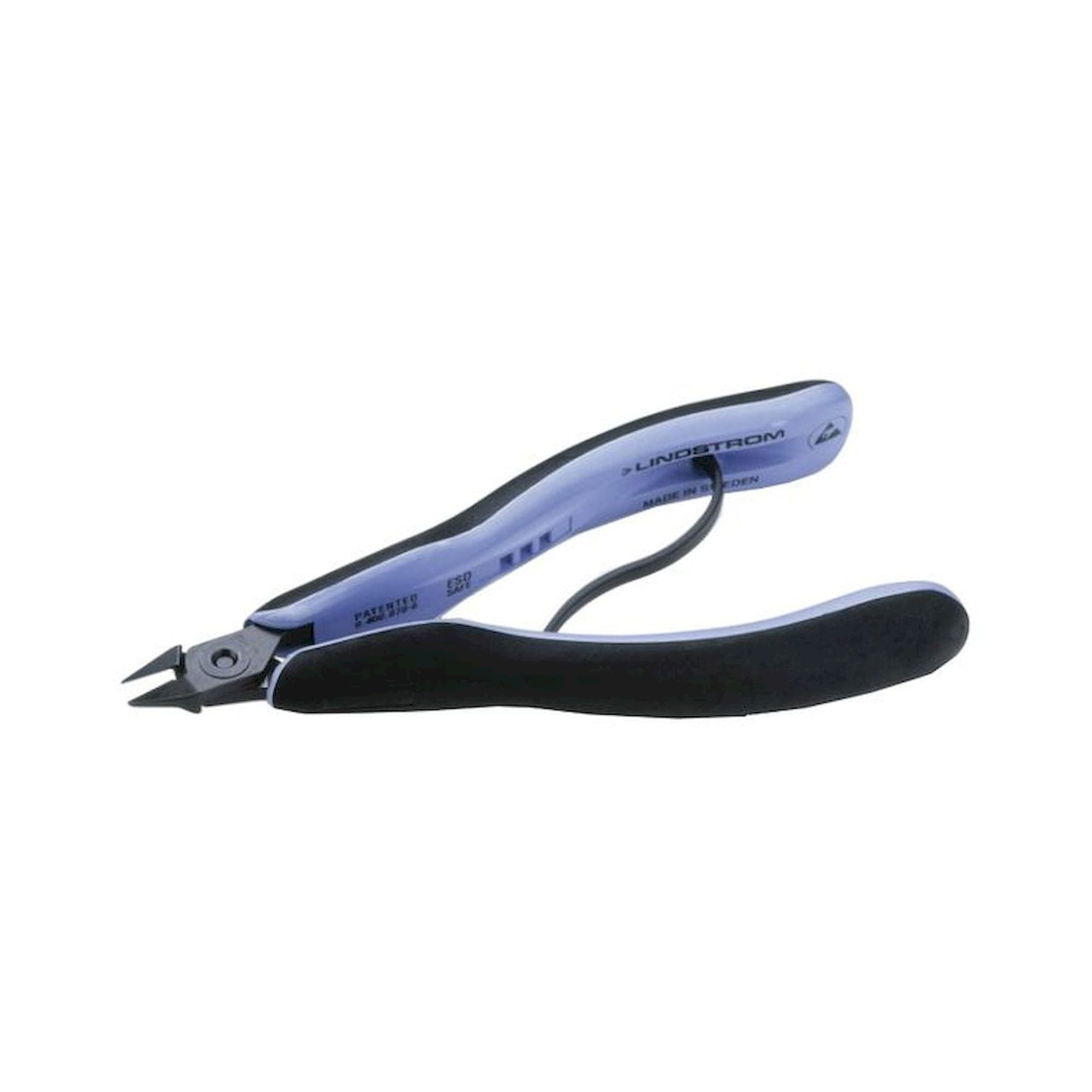 Lindström RX 8146. ESD side cutters, RX series, pointed / gro with jaws, with bevel, 0.2-1 mm