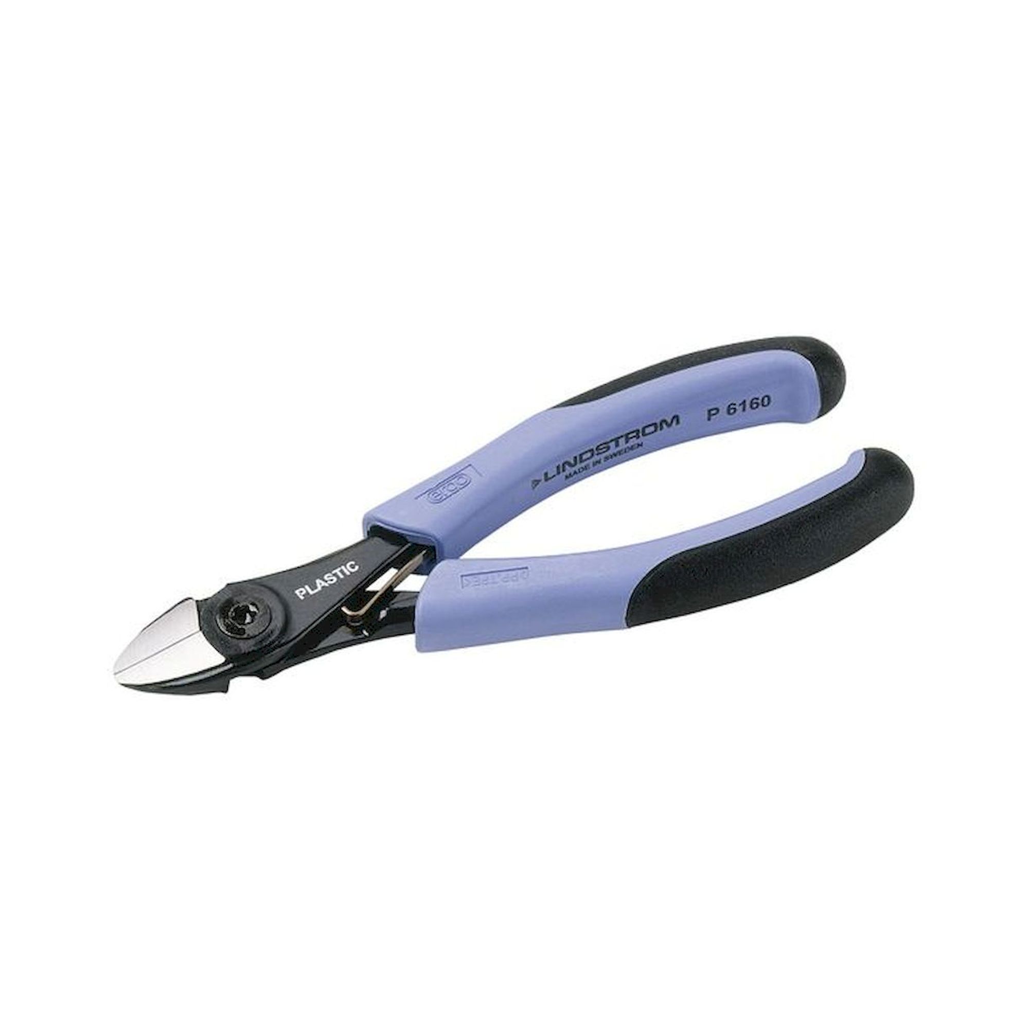 Lindström P6160. Pince coupante latérale pour plastique, ergo, 160 mm, 1,5 mm