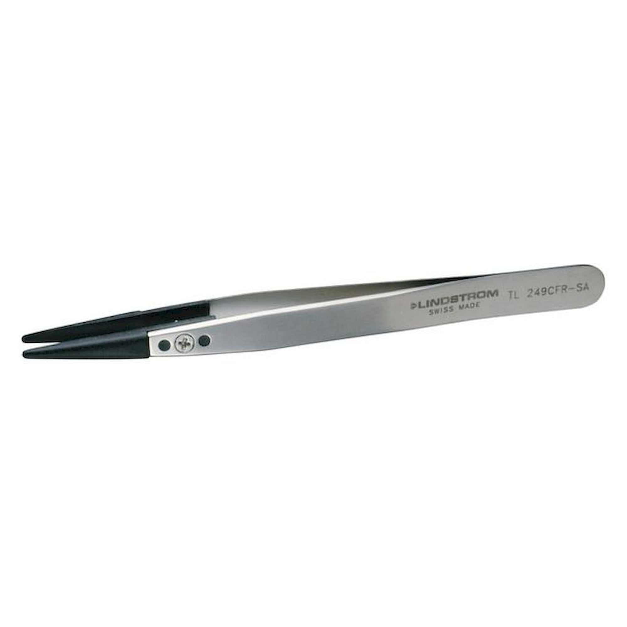 Lindström TL 249CFR-SA. Tweezers with interchangeable fibreGlasss tips, thick tips, 130 mm