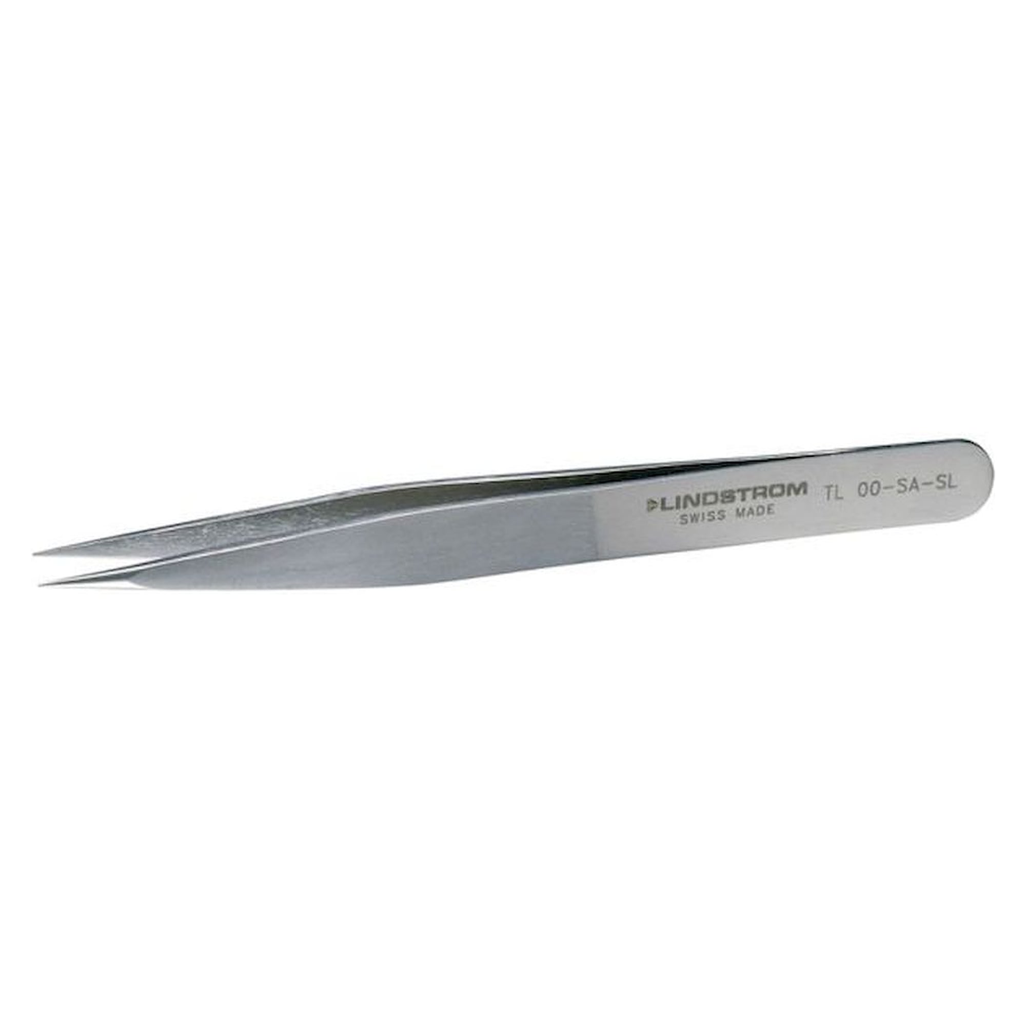 Lindström TL 00-SA-SL. Hochpräzisions Pinzette, Sline, flach/spitz, 120 mm