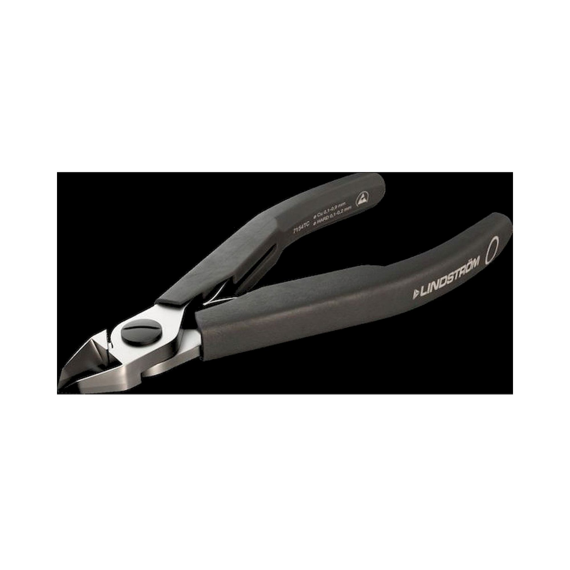 Lindström 7154TC. Precision side cutters for hard materials with tapered head.