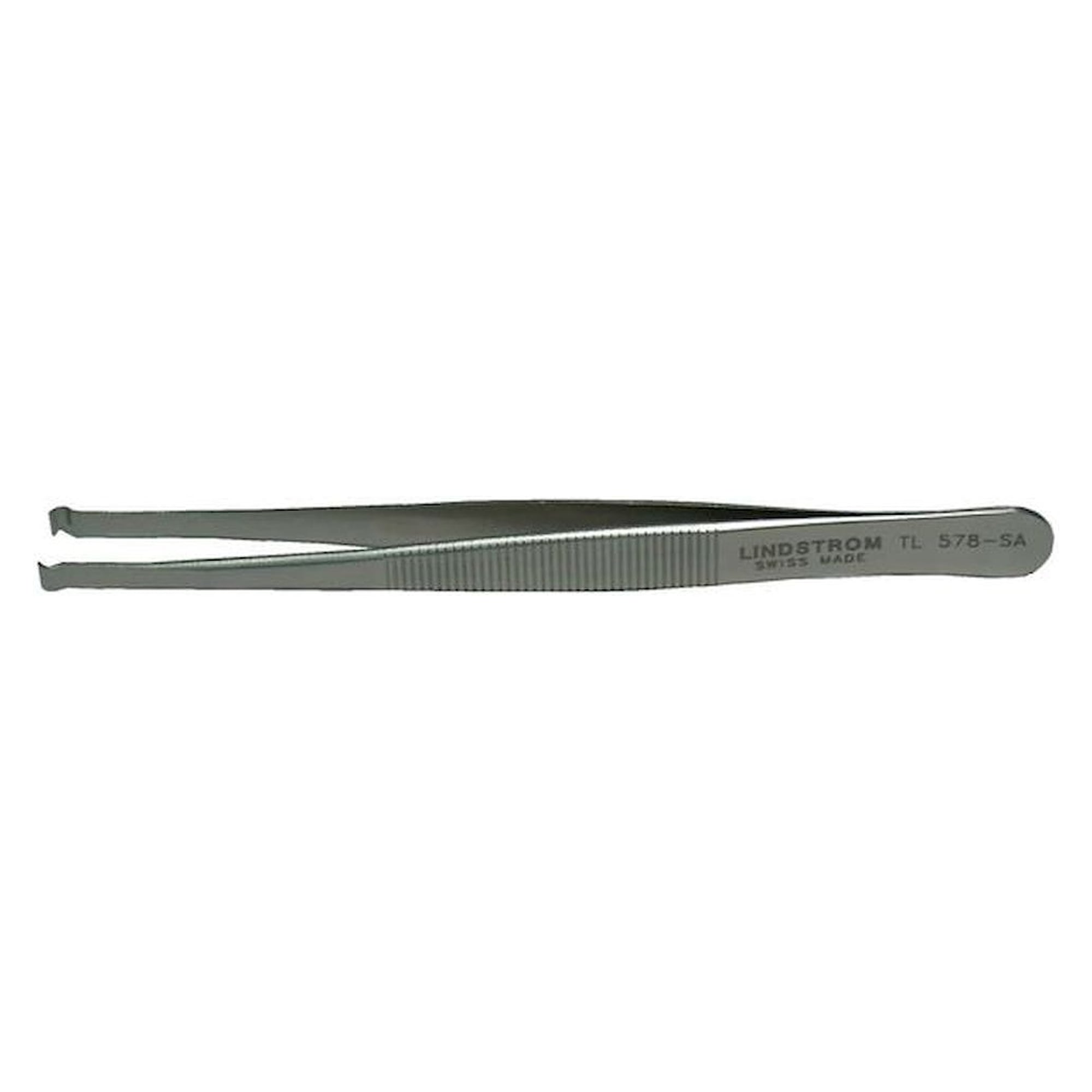 Lindström TL 578-SA. Placement tweezers, 90° angled, 6 mm long tips, 115 mm