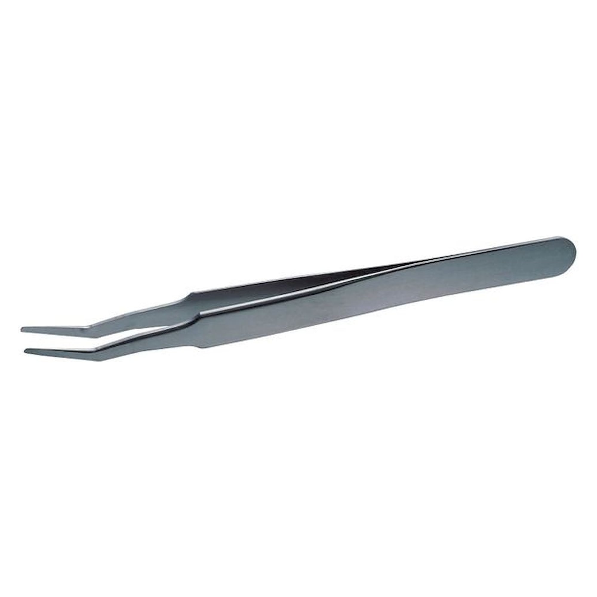 Lindström TL SM 107-SA. SMD-Pinzette, für flache Bauteile, Greifwinkel 60°, 120 mm