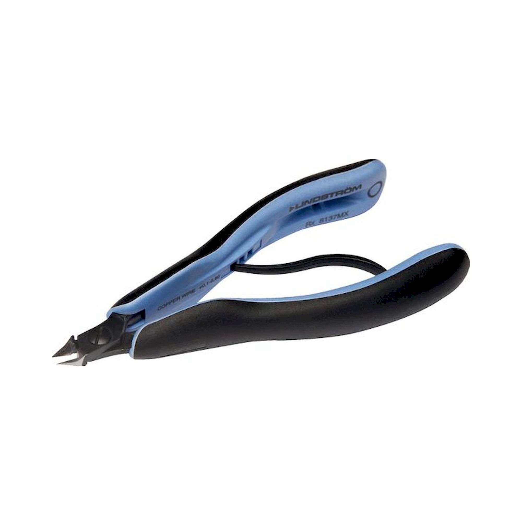 Lindström RX8137MX. Pince coupante latérale de précision ESD, tête pointue aplatie