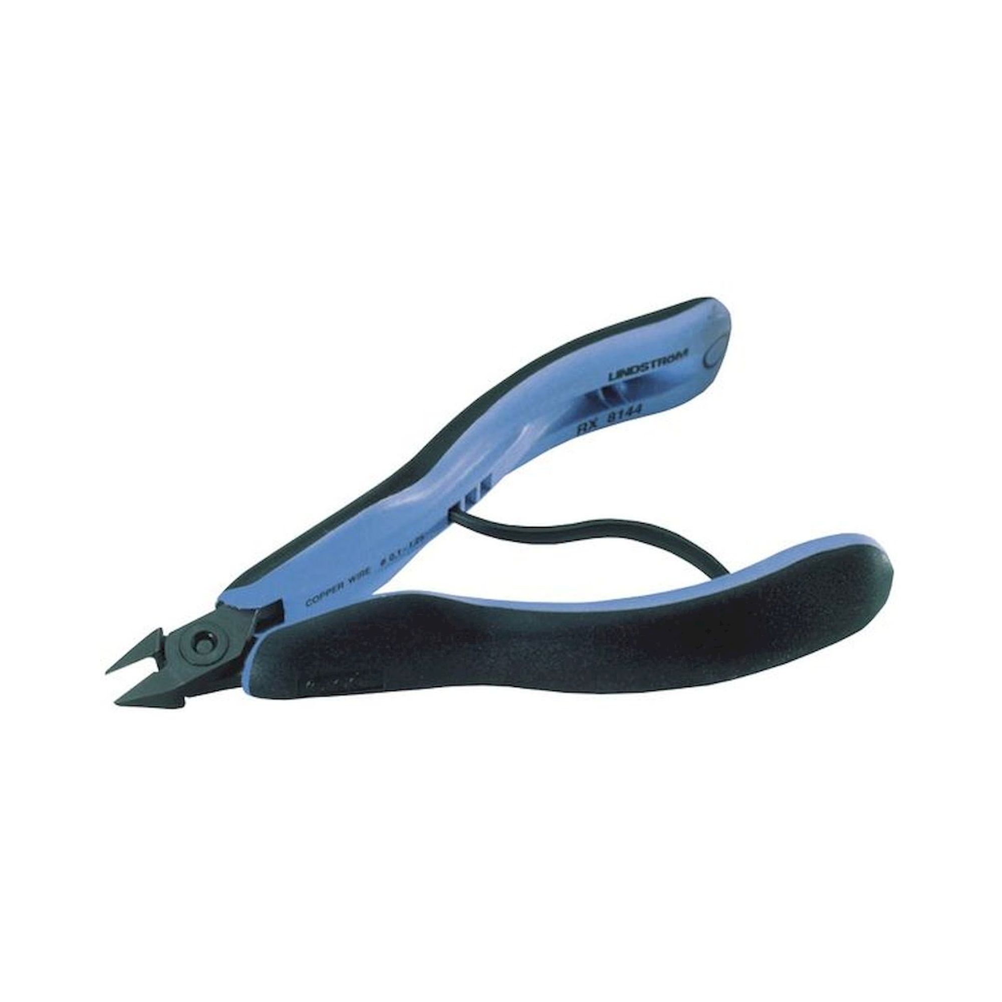 Lindström RX 8143. ESD side cutters, RX series, pointed jaws, with bevel, 0.2-1.25 mm