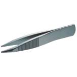 Lindström TL 00D-SA. High-precision tweezers, strong/flat tips, serrated, 120 mm