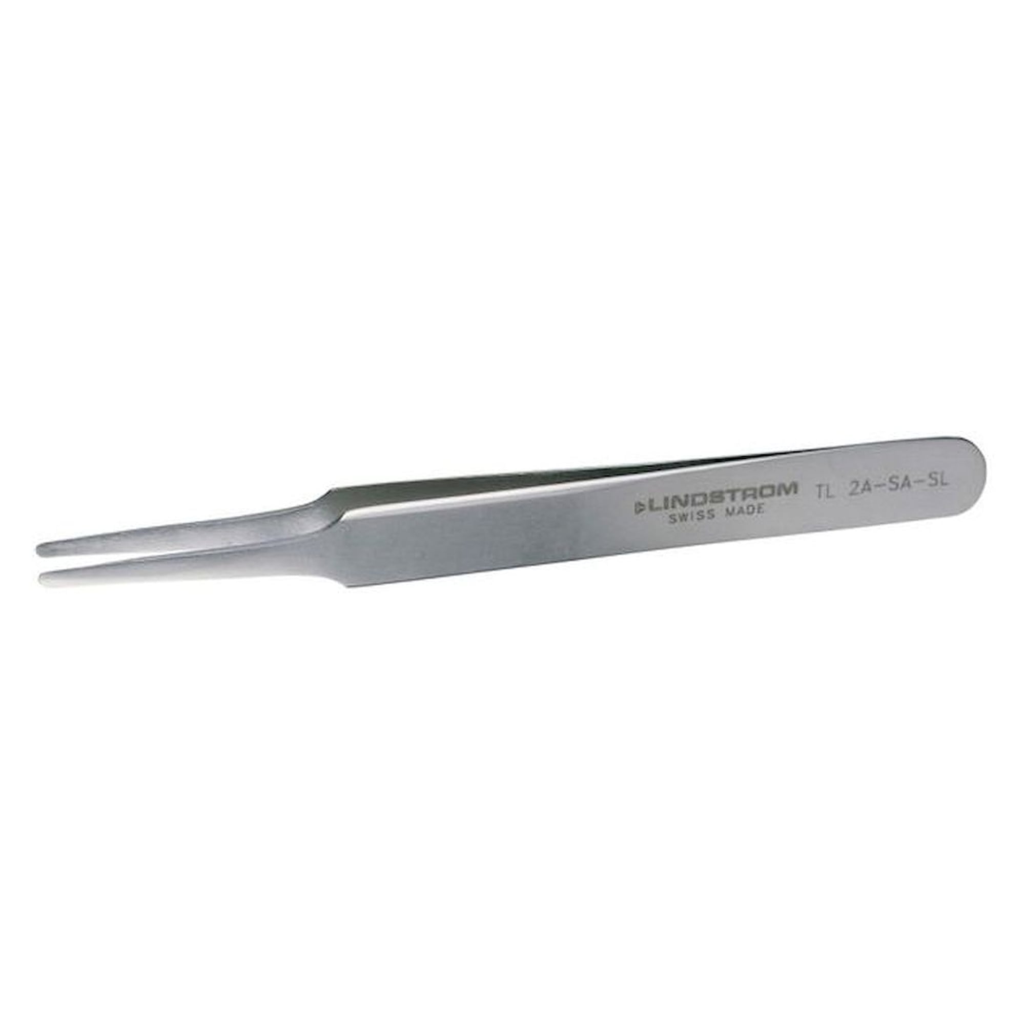Lindström TL 2A-SA-SL. High precision tweezers, Sline, flat/ro withed, 120 mm