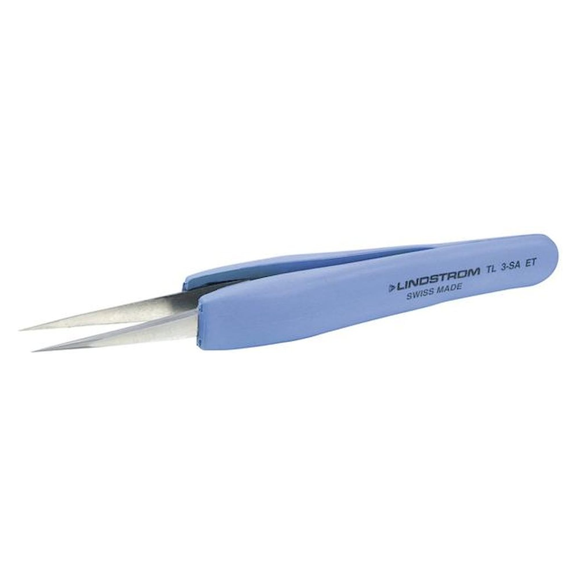 Lindström TL 3-SA-ET. Tweezers Boley-Art, foam handle, sharp tips, 120 mm