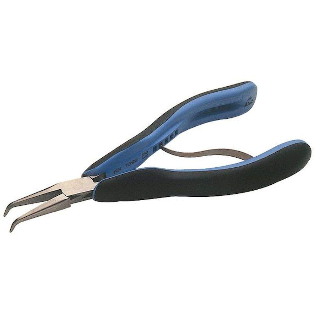 Lindström RX 7892. ESD Spitzzange, RX-Serie, abgewinkelte Spitzen, 29 mm Backen
