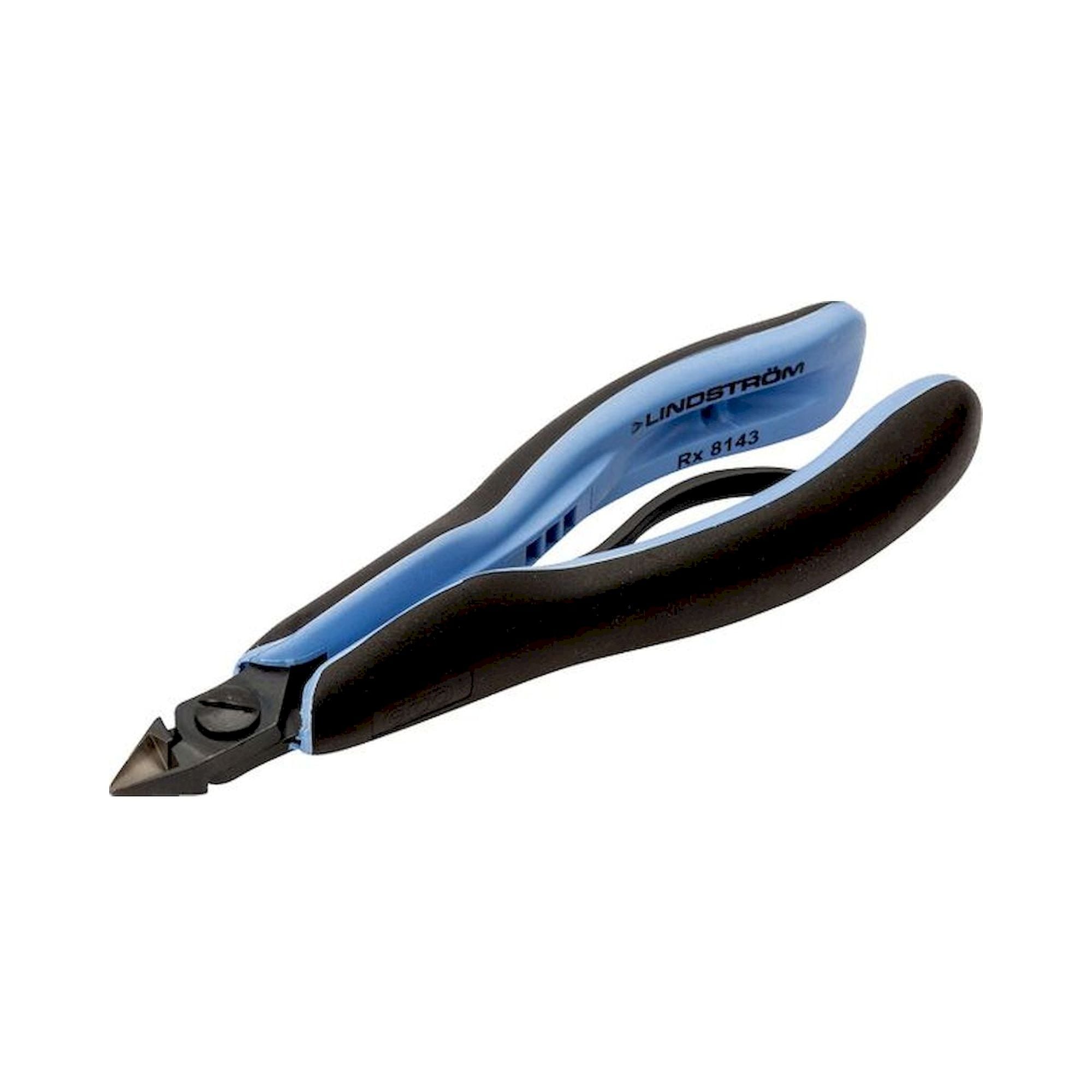 Lindström RX 8147PS. Pince coupante latérale de précision ESD, tête pointue, pour matériaux durs
