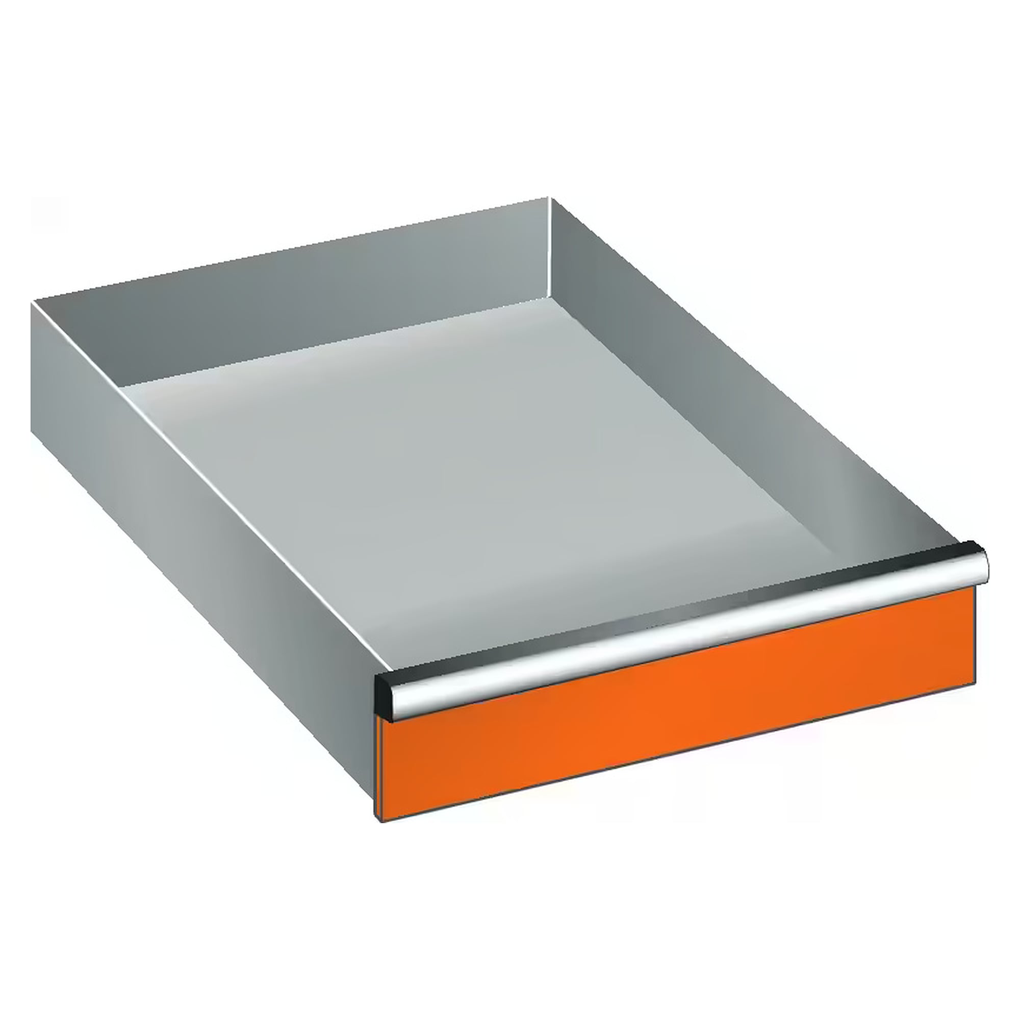 ESD-Schublade 27x27E, 459x459 mm, Fronthöhe 100 mm, 75 kg, Standardsicherung - Lista 95.524, Orange NCS S 1080-Y40R