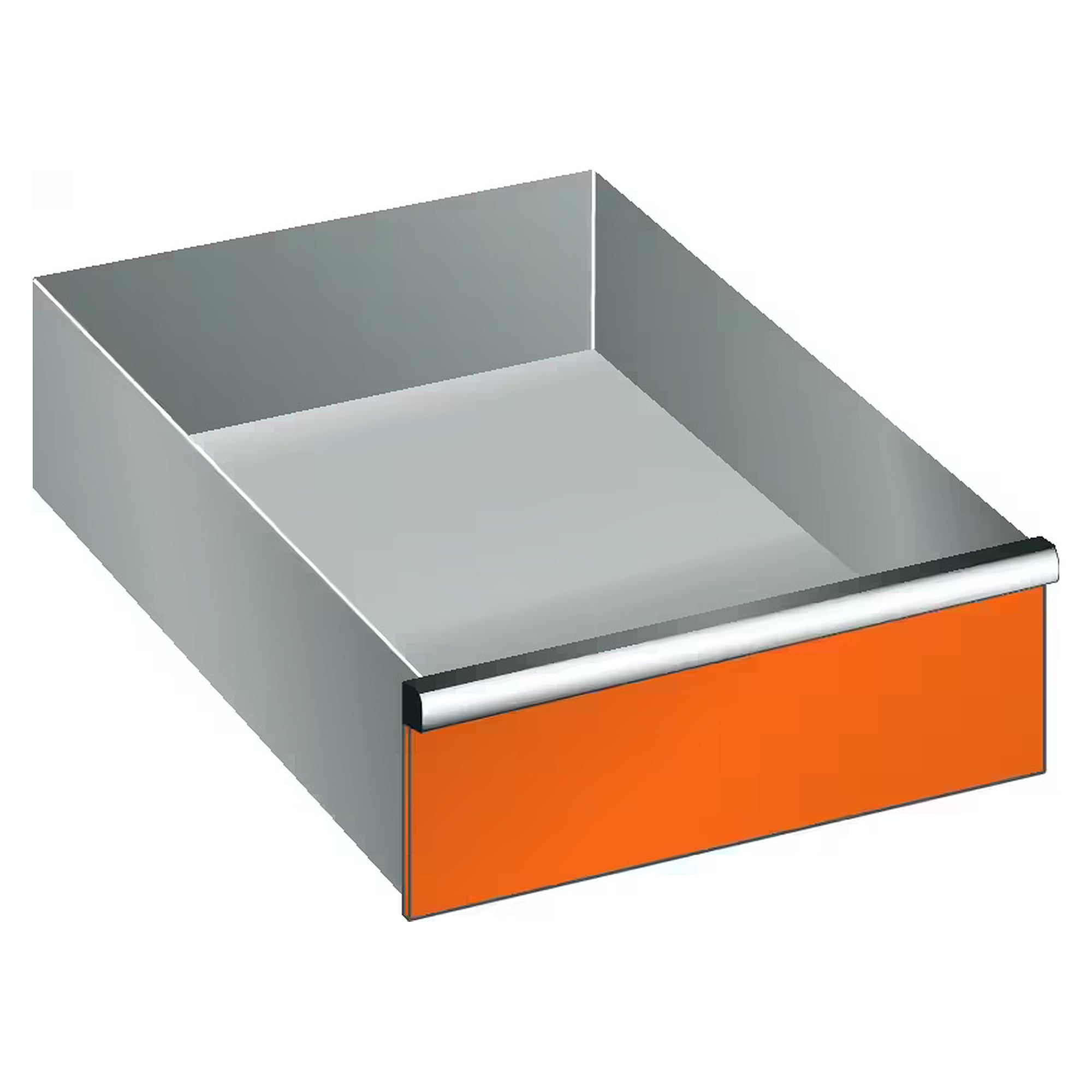 Tiroir ESD 27x27E, 459x459 mm, hauteur de façade 150 mm, 200 kg, sécurité standard - Lista 95.536, Orange NCS S 1080-Y40R