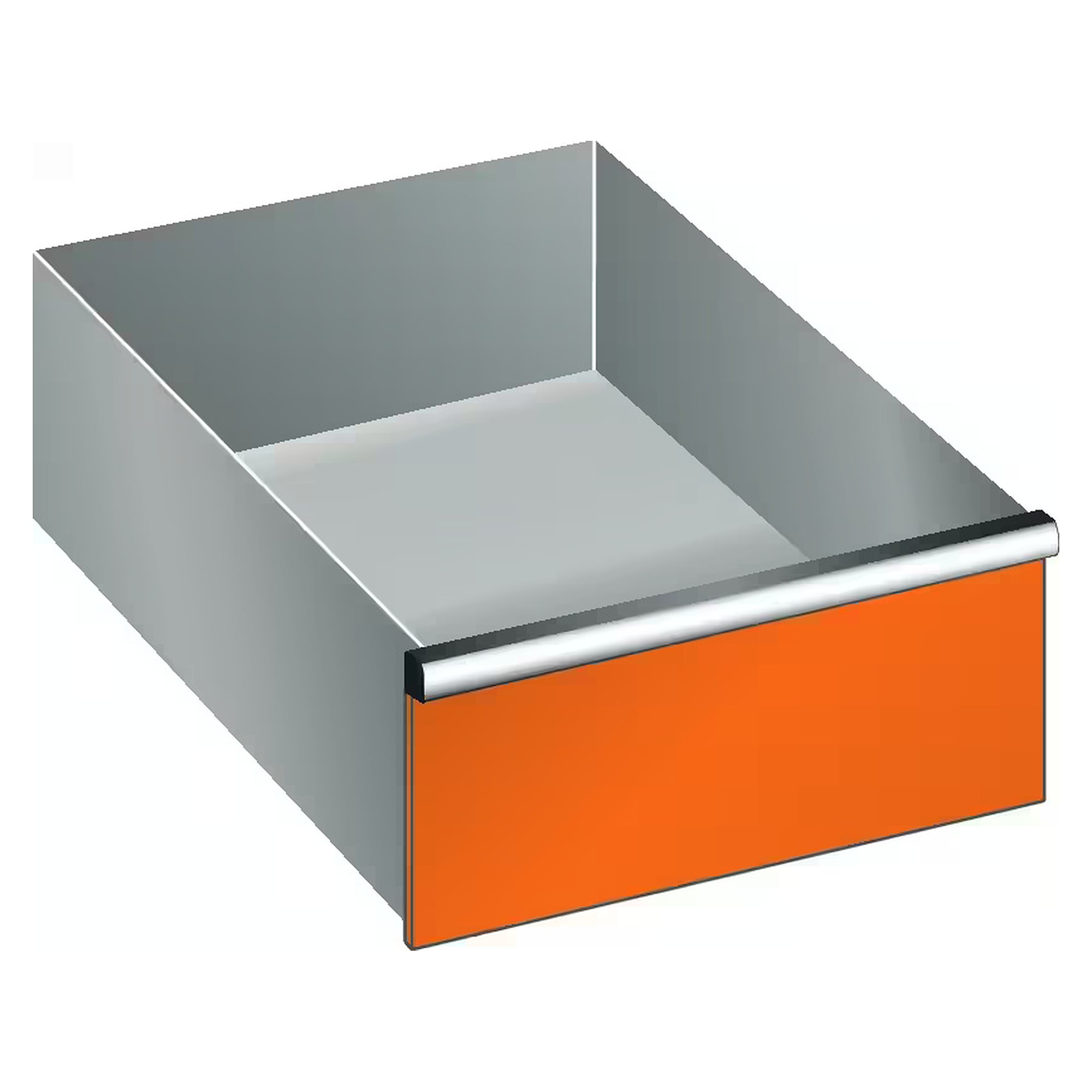 Tiroir ESD 27x27E, 459x459 mm, hauteur de façade 200 mm, 200 kg, sécurité standard - Lista 95.541, Orange NCS S 1080-Y40R