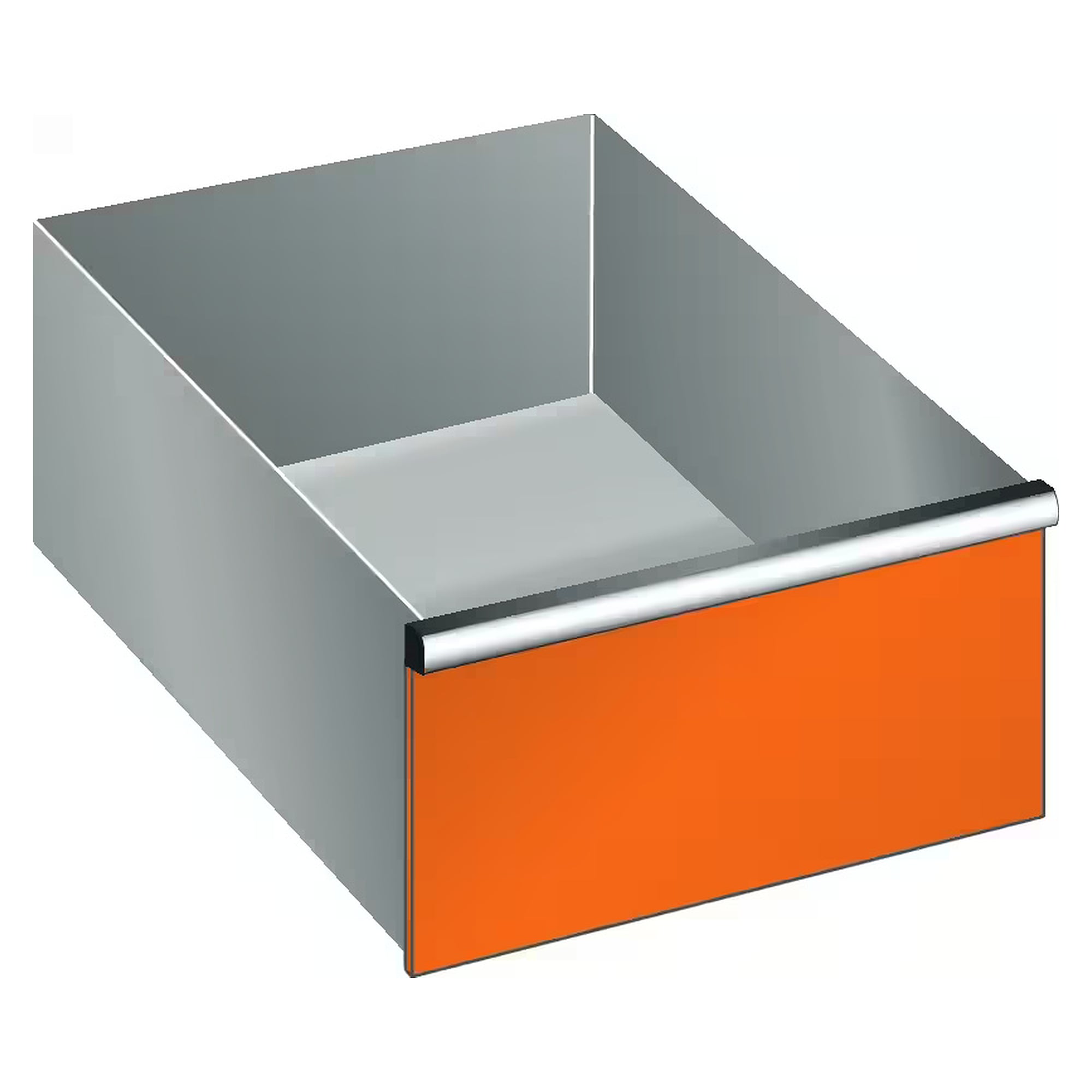 ESD drawer 27x36E, usable area 459x612 mm, front height 250 mm, 75 kg, single catch right - Lista 95.702, Orange NCS S 1080-Y40R