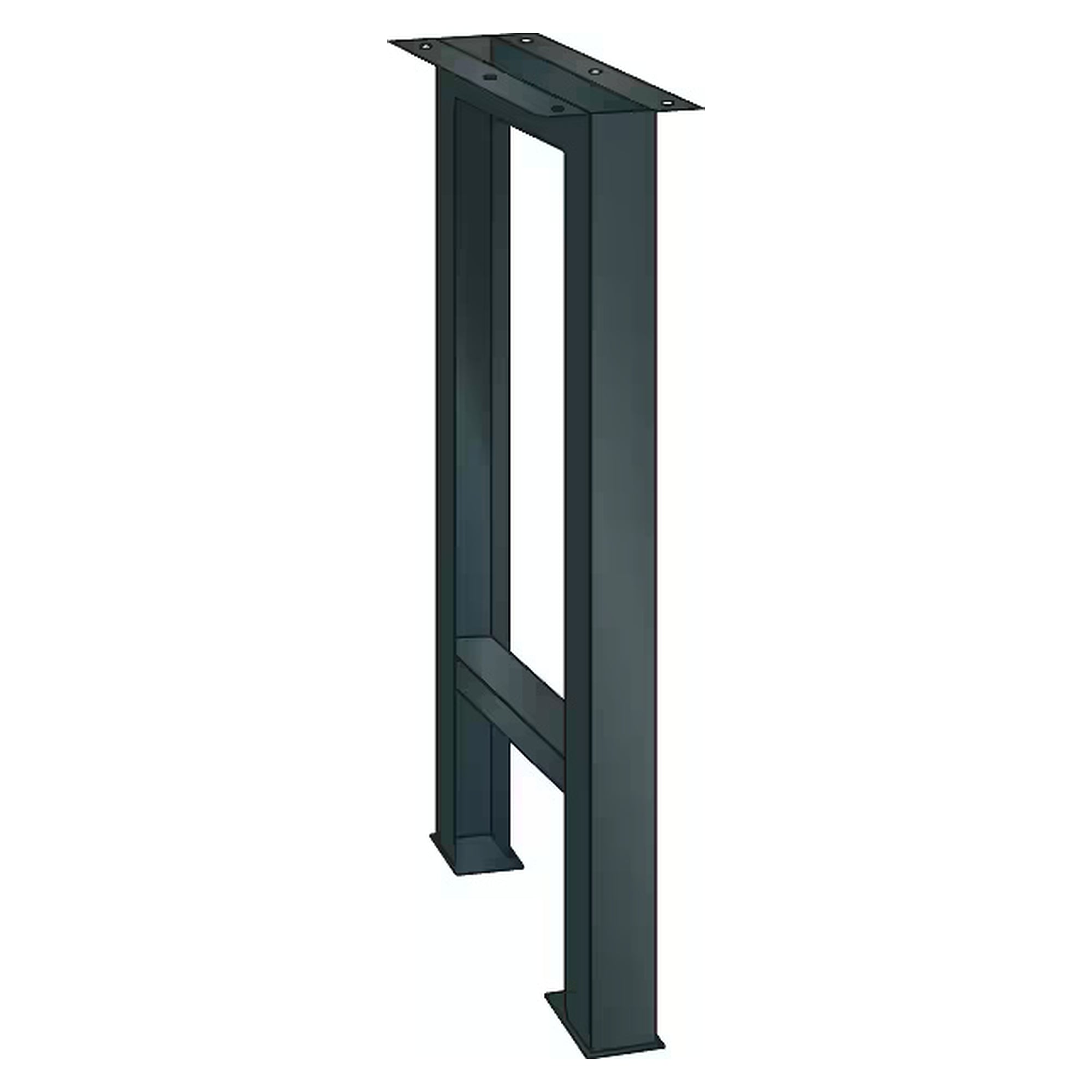 Pied d'établi ESD fixe 80x725x800 mm, hauteur fixe, pour plateau de 750 et 800 mm de profondeur, charge 400 kg - Lista 95.504, Gris anthracite RAL 7016