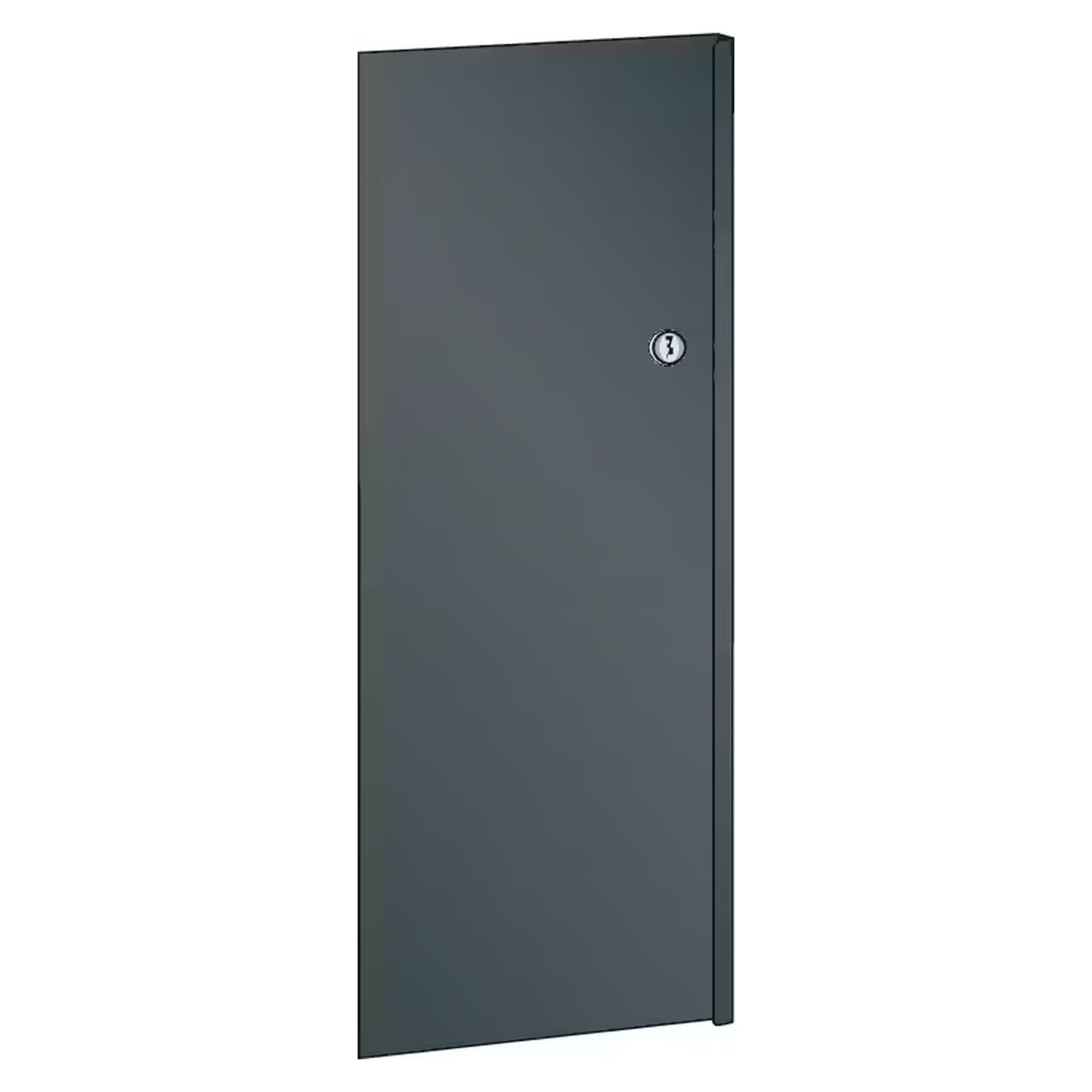 ESD-Schraubstockschranktür einschwenkbar für Gehäusehöhe 800 und 850 mm, Stahlblech, ohne Zylinderschloss - Lista 93.473, Anthrazitgrau RAL 7016