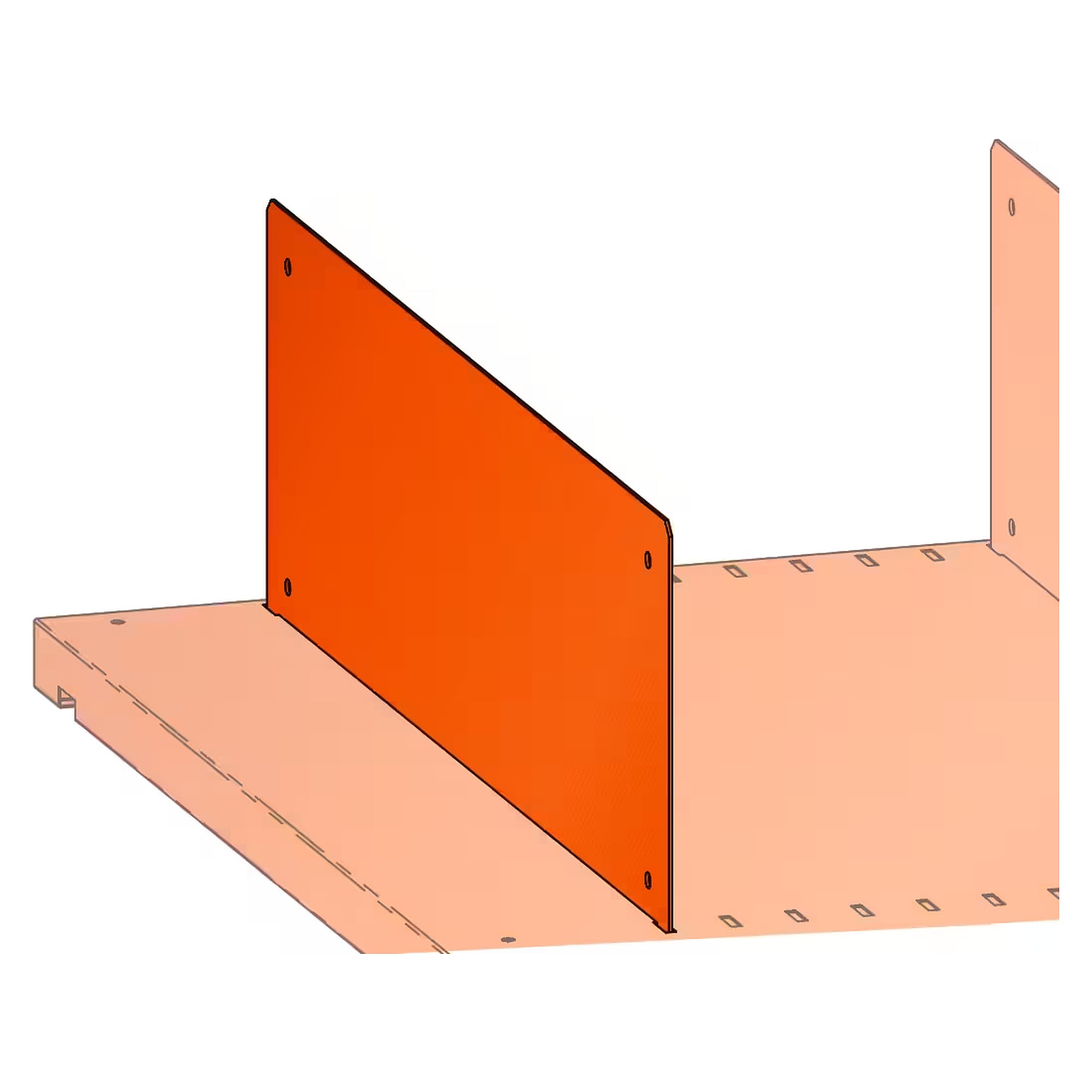 ESD-Trennwände für geschlitzte Verstellböden, 350x150 mm (TxH), Verkaufseinheit 10 Stück - Lista 93.974, Orange NCS S 1080-Y40R