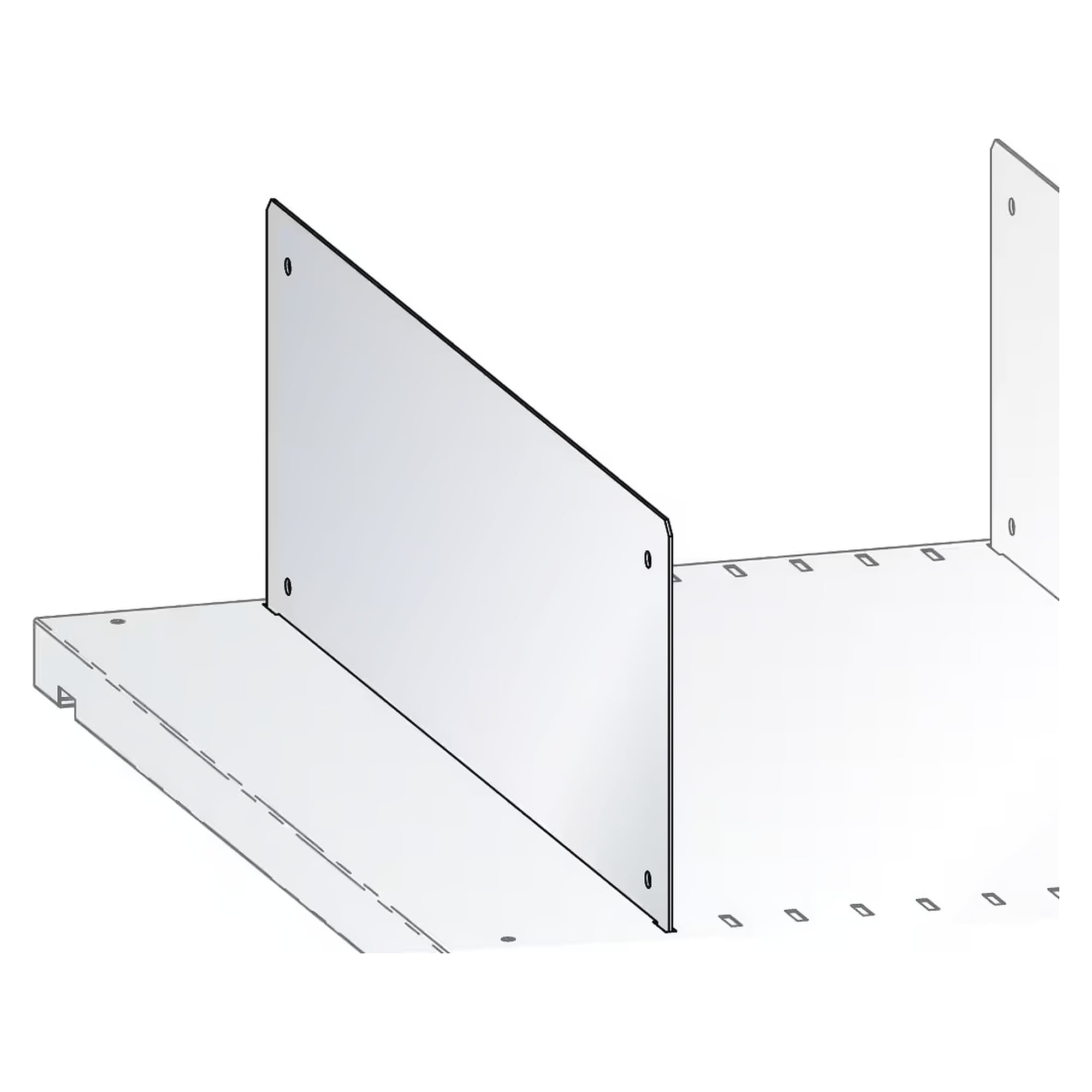 ESD-Trennwände für geschlitzte Verstellböden, 300x100 mm (TxH), Verkaufseinheit 10 Stück - Lista 93.970, Lichtgrau RAL 7035