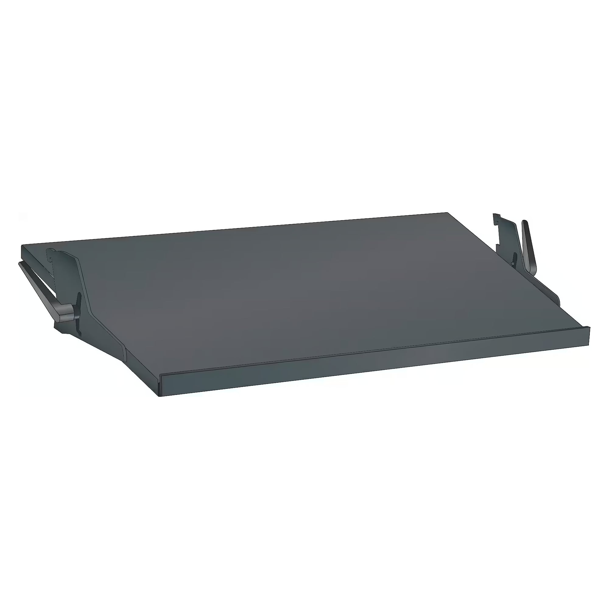 ESD swivel shelf smooth, 750x624 mm, usable width 714 mm, 50 kg, tilts up to 30 degrees - Lista 93.565, Anthracite grey RAL 7016