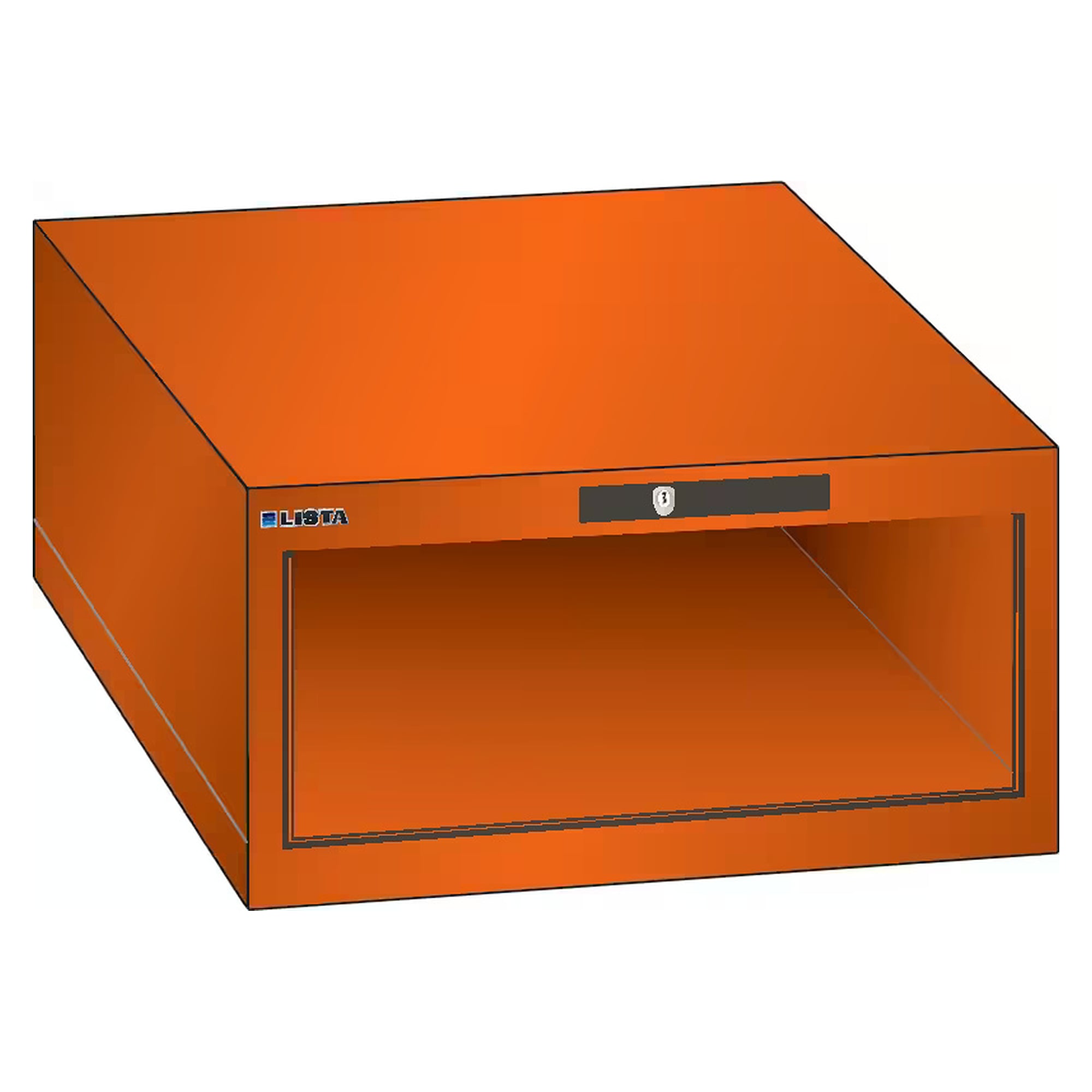 Corps d'armoire ESD 27x27E, 564x572x283 mm, hauteur intérieure 200 mm, KEY Lock sans cylindre - Lista 93.154, Orange NCS S 1080-Y40R