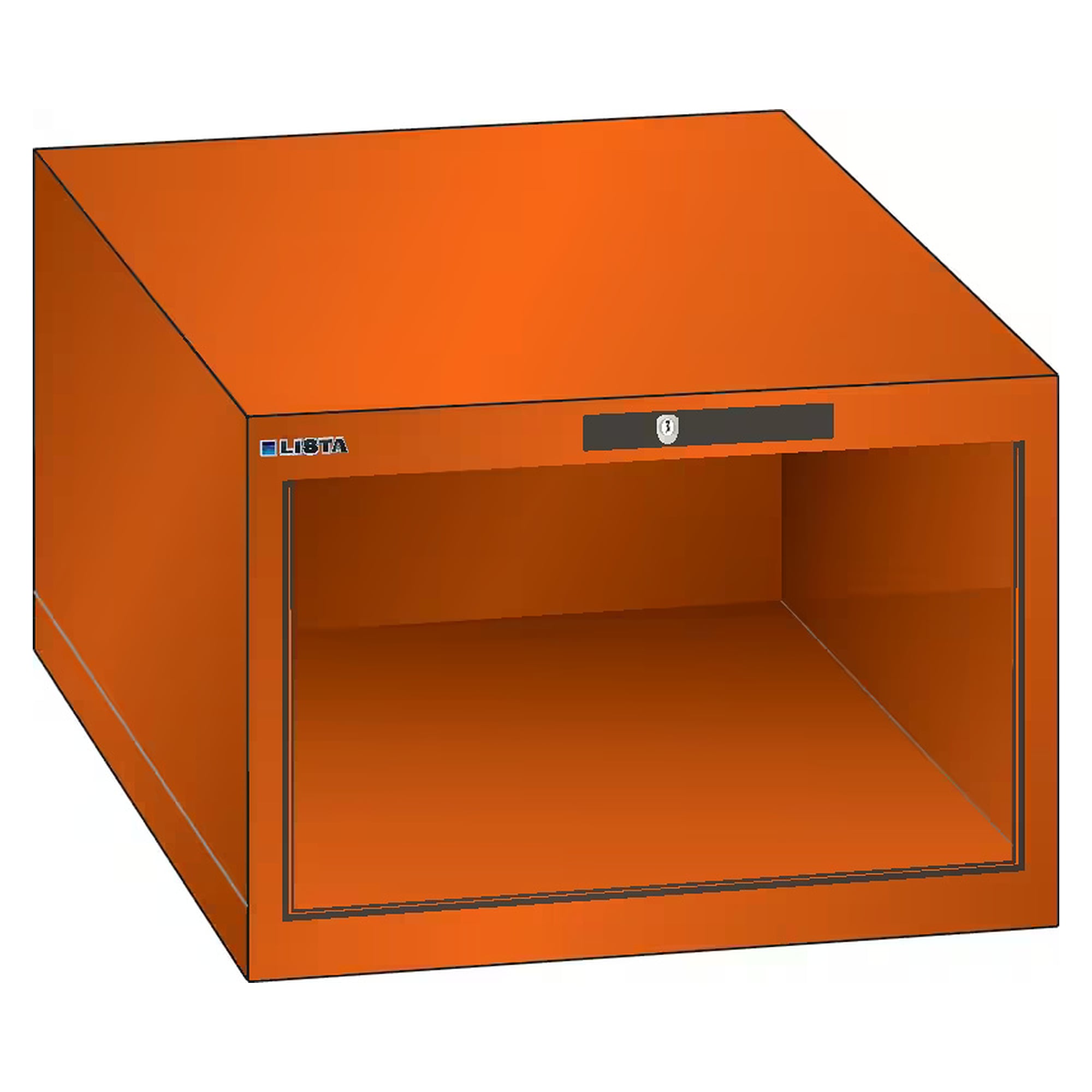 Corps d'armoire ESD 27x27E, 564x572x383 mm, hauteur intérieure 300 mm, KEY Lock sans cylindre - Lista 93.155, Orange NCS S 1080-Y40R