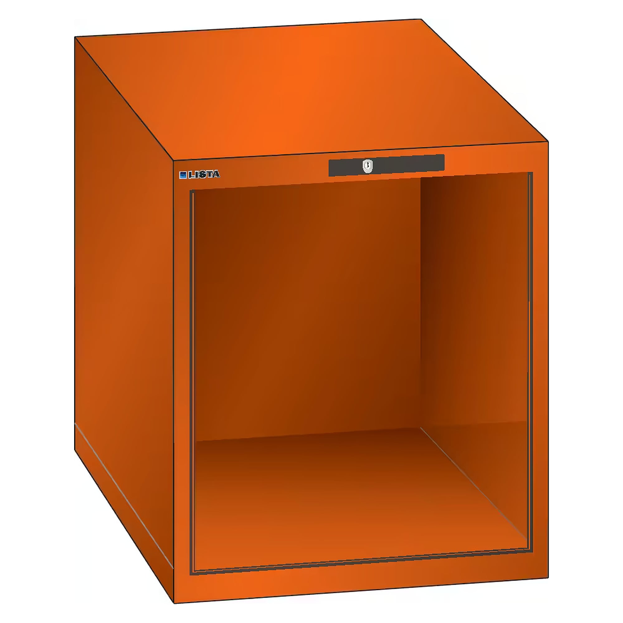 Corps d'armoire ESD 27x36E, 564x725x650 mm, hauteur utile 550 mm, KEY Lock sans cylindre - Lista 93.305, Orange NCS S 1080-Y40R