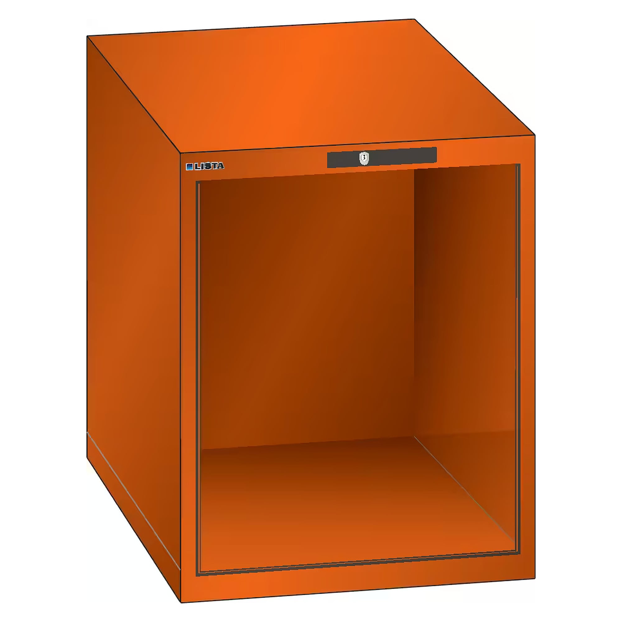 Corps d'armoire ESD 27x36E, 564x725x700 mm, hauteur utile 600 mm, KEY Lock sans cylindre - Lista 93.306, Orange NCS S 1080-Y40R