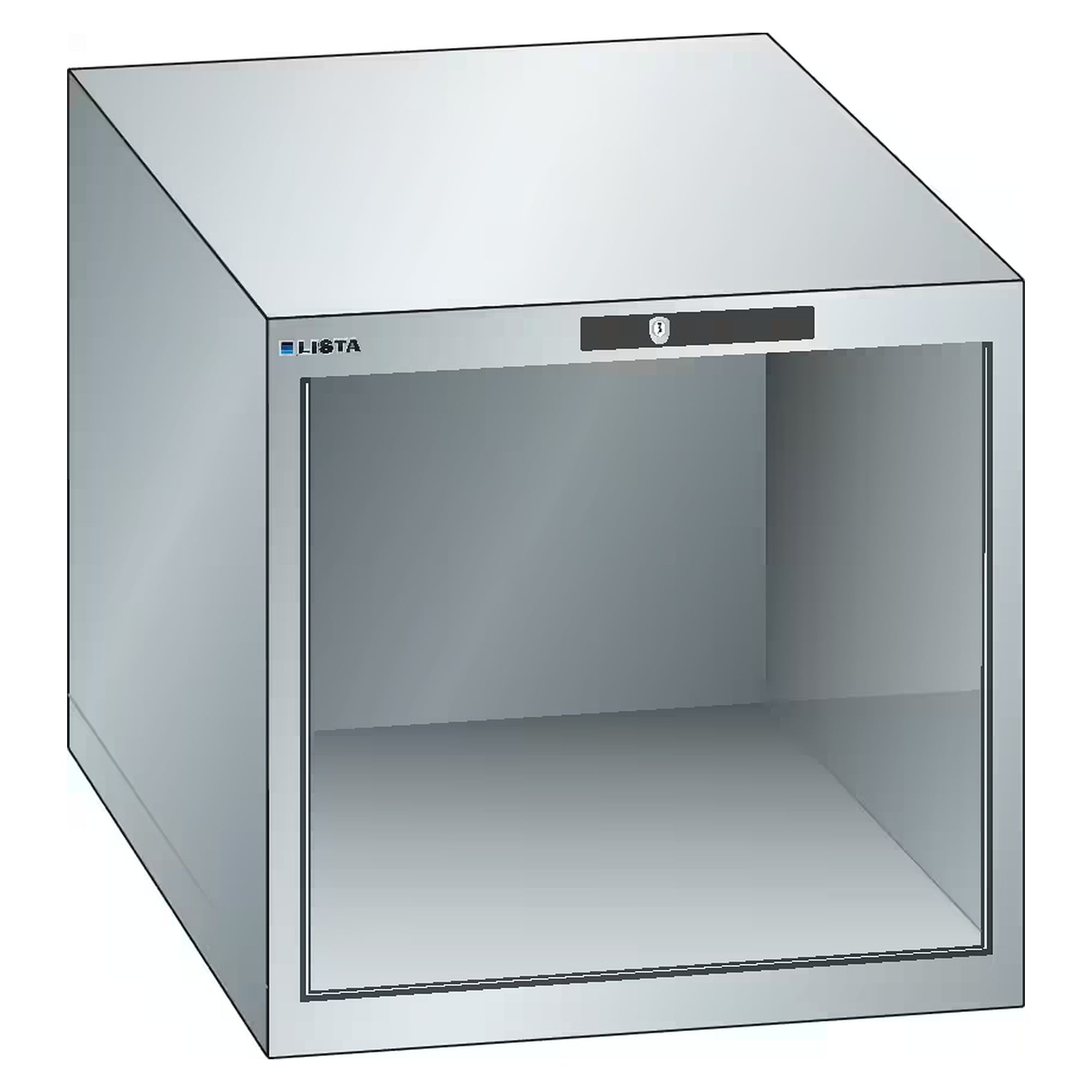 ESD-Schrankgehäuse 27x27E, 564x572x533 mm, lichte Höhe 450 mm, ohne Schubladen, AUTO Lock - Lista 95.337