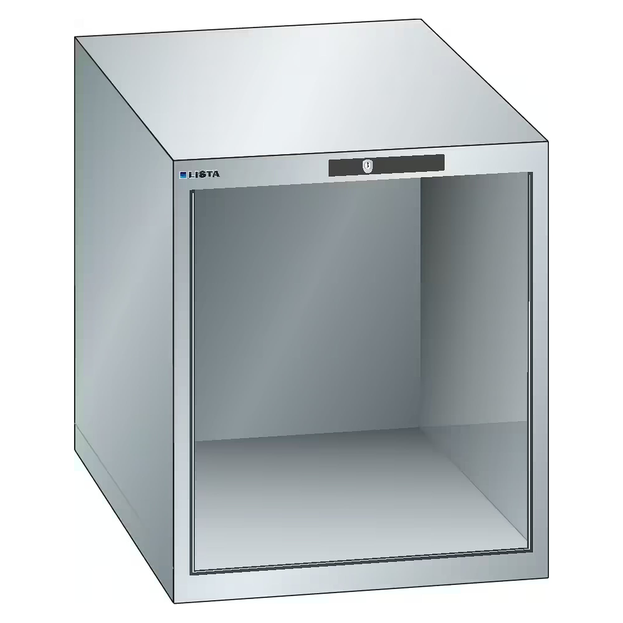 ESD-Schrankgehäuse 27x36E, 564x725x650 mm, lichte Höhe 550 mm, RFID Lock, ohne Schubladen - Lista 93.003, Lichtgrau RAL 7035