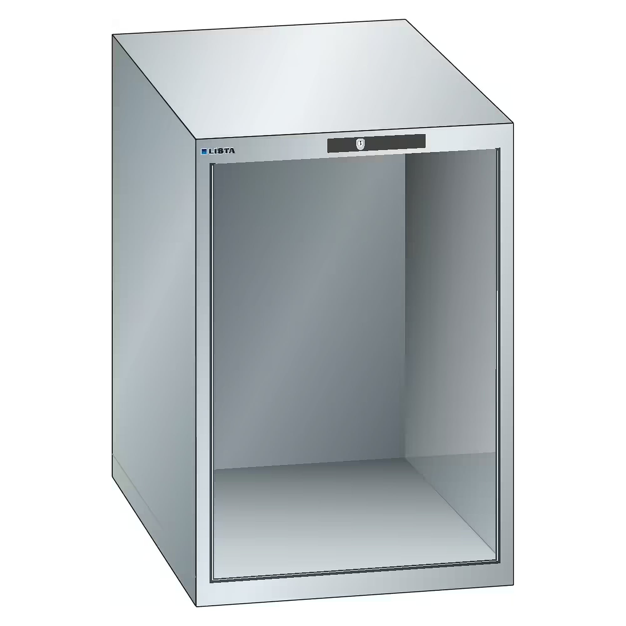 ESD-Schrankgehäuse 27x36E, 564x725x800 mm, lichte Höhe 700 mm, RFID Lock, ohne Schubladen - Lista 93.010, Lichtgrau RAL 7035