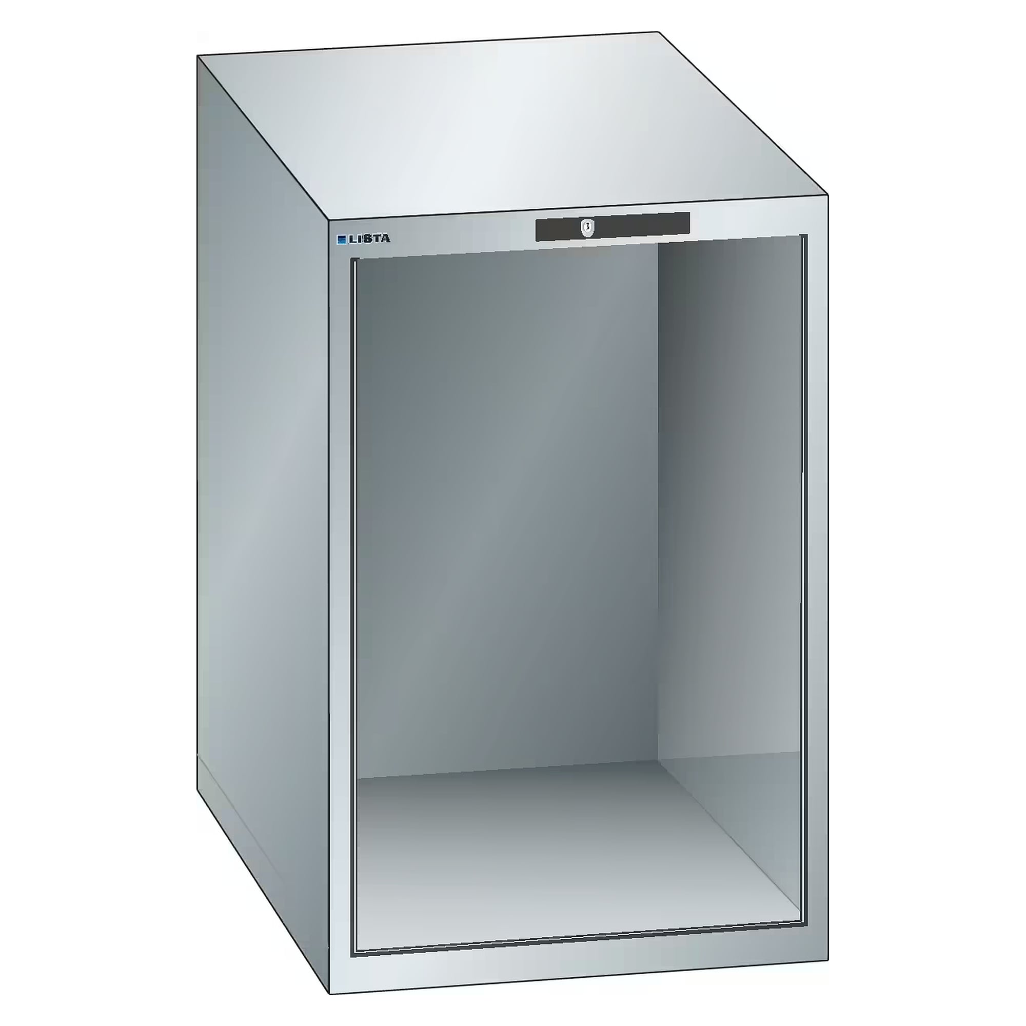 ESD-Schrankgehäuse 27x36E, 564x725x850 mm, lichte Höhe 750 mm, RFID Lock, ohne Schubladen - Lista 93.011, Lichtgrau RAL 7035
