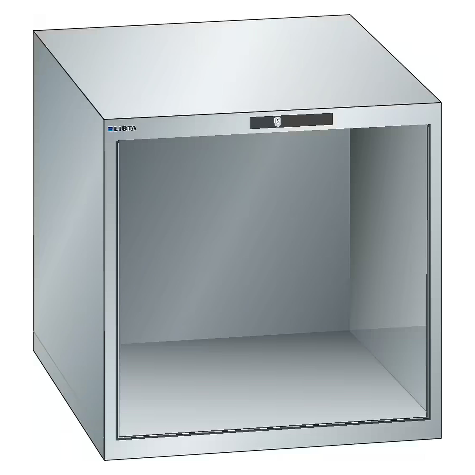 ESD-Schrankgehäuse 36x36E, 717x725x700 mm, lichte Höhe 600 mm, RFID Lock, ohne Schubladen - Lista 93.012, Lichtgrau RAL 7035