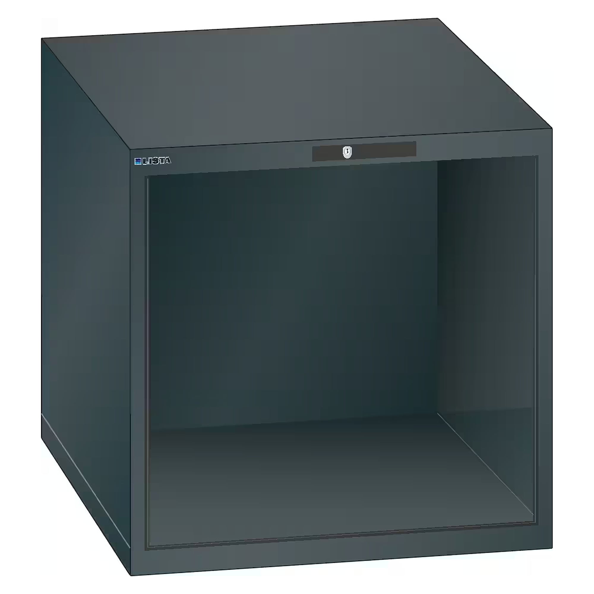 ESD-Schrankgehäuse 36x36E, 717x725x700 mm, lichte Höhe 600 mm, KEY Lock ohne Zylinder - Lista 93.310, Anthrazitgrau RAL 7016