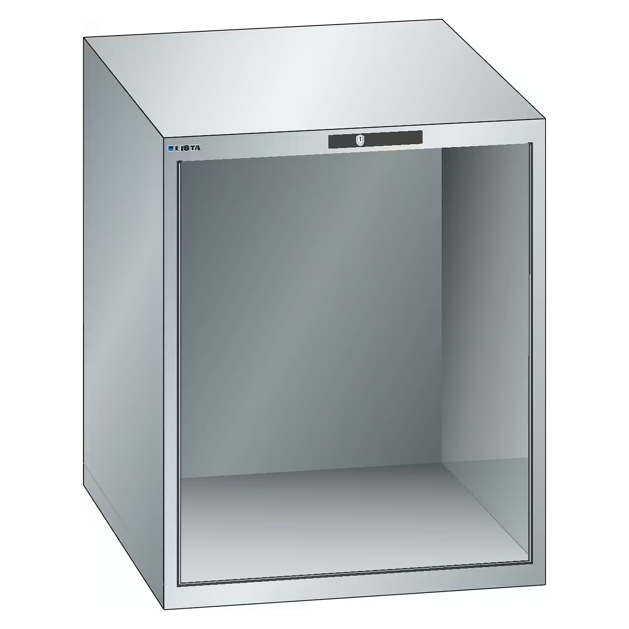 ESD-Schrankgehäuse 36x36E, 717x725x850 mm, lichte Höhe 750 mm, RFID Lock, ohne Schubladen - Lista 93.014, Lichtgrau RAL 7035