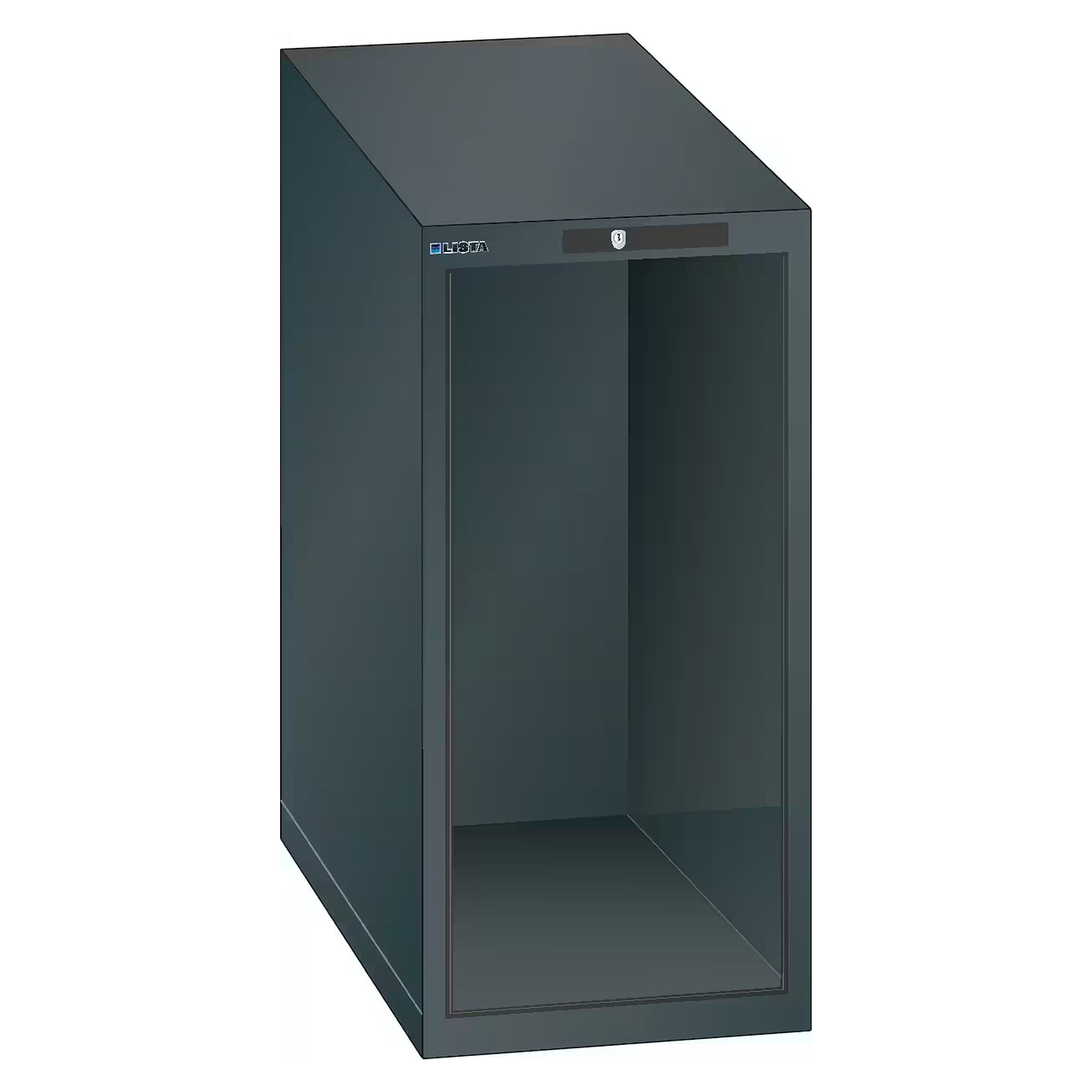 ESD-Schrankgehäuse 18x36E, 411x725x850 mm, lichte Höhe 750 mm, AUTO Lock, ohne Schubladen - Lista 93.020, Anthrazitgrau RAL 7016
