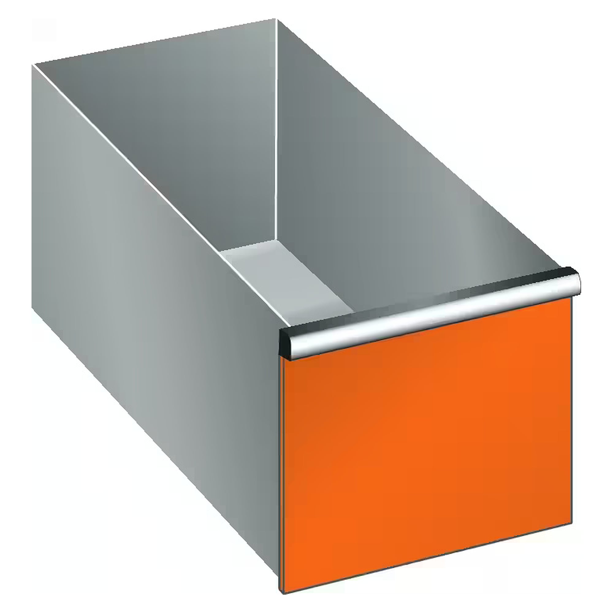ESD-Schublade 18x36E, 306x612 mm, Fronthöhe 300 mm, Tragkraft 75 kg, Einzelsicherung rechts - Lista 95.677, Orange NCS S 1080-Y40R