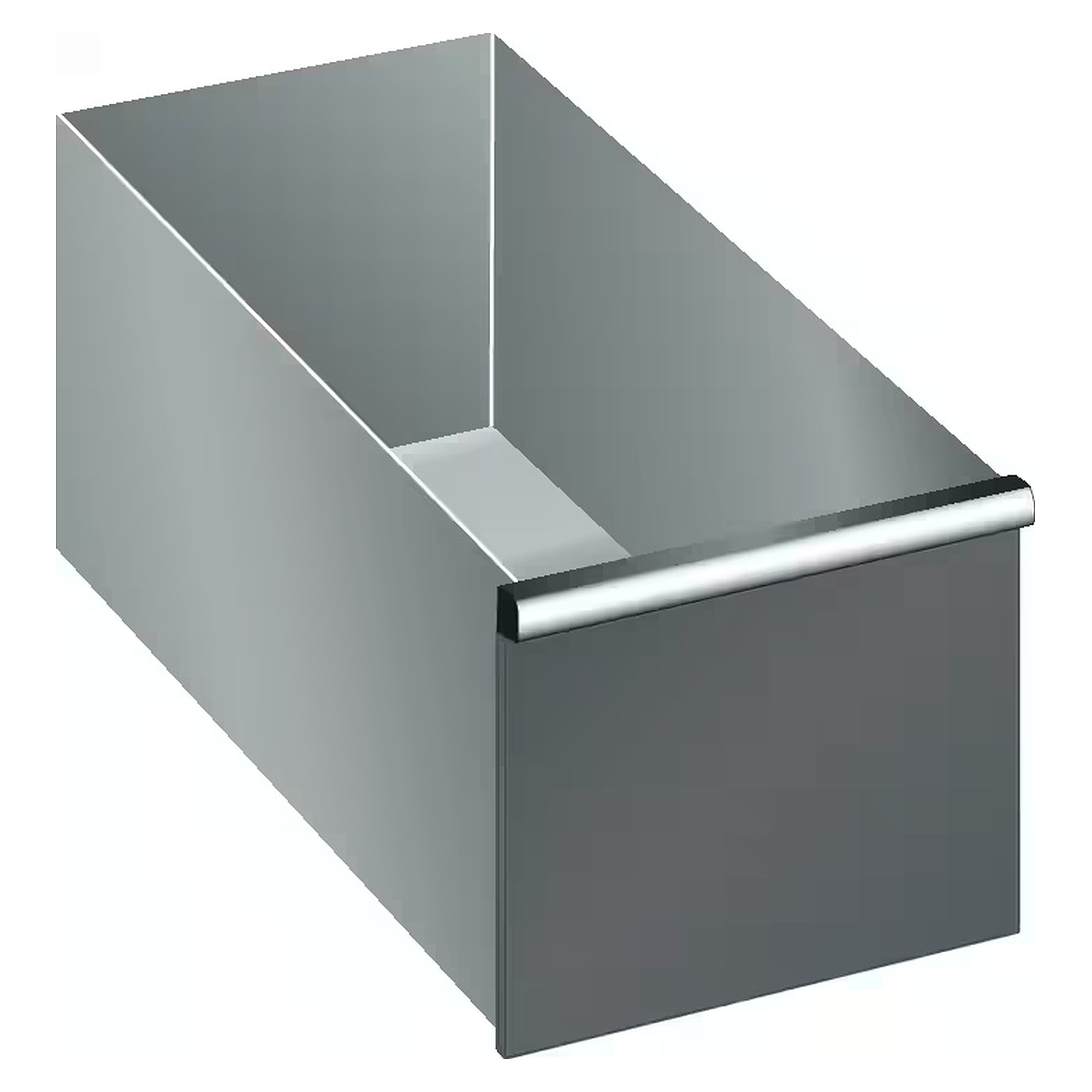 ESD-Schublade 18x36E, 306x612 mm, Fronthöhe 300 mm, Tragkraft 75 kg, Einzelsicherung rechts - Lista 95.677, Anthrazitgrau RAL 7016