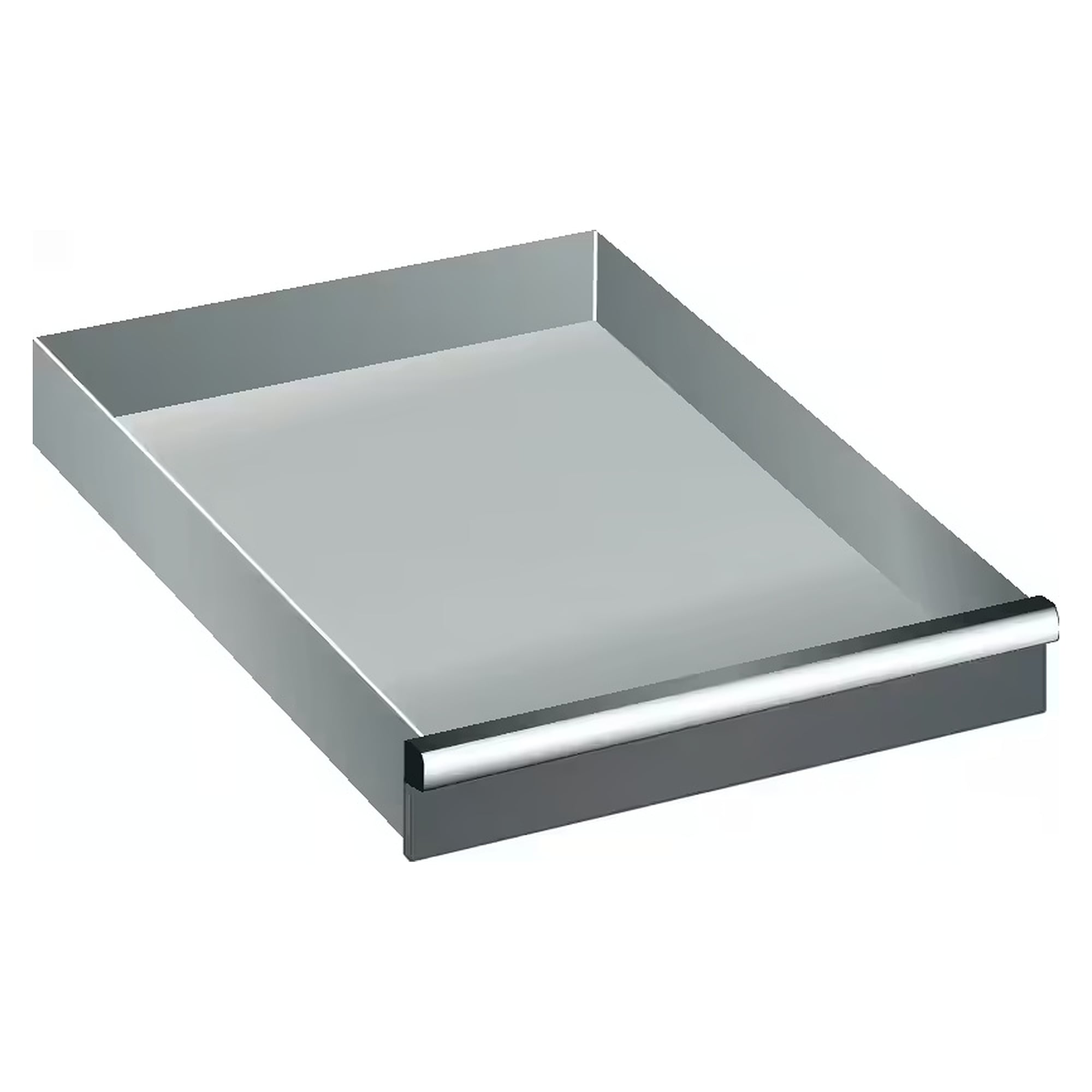 Tiroir ESD 27x27E, 459x459 mm, hauteur de façade 75 mm, 200 kg, sécurité individuelle à droite - Lista 95.521, Gris anthracite RAL 7016