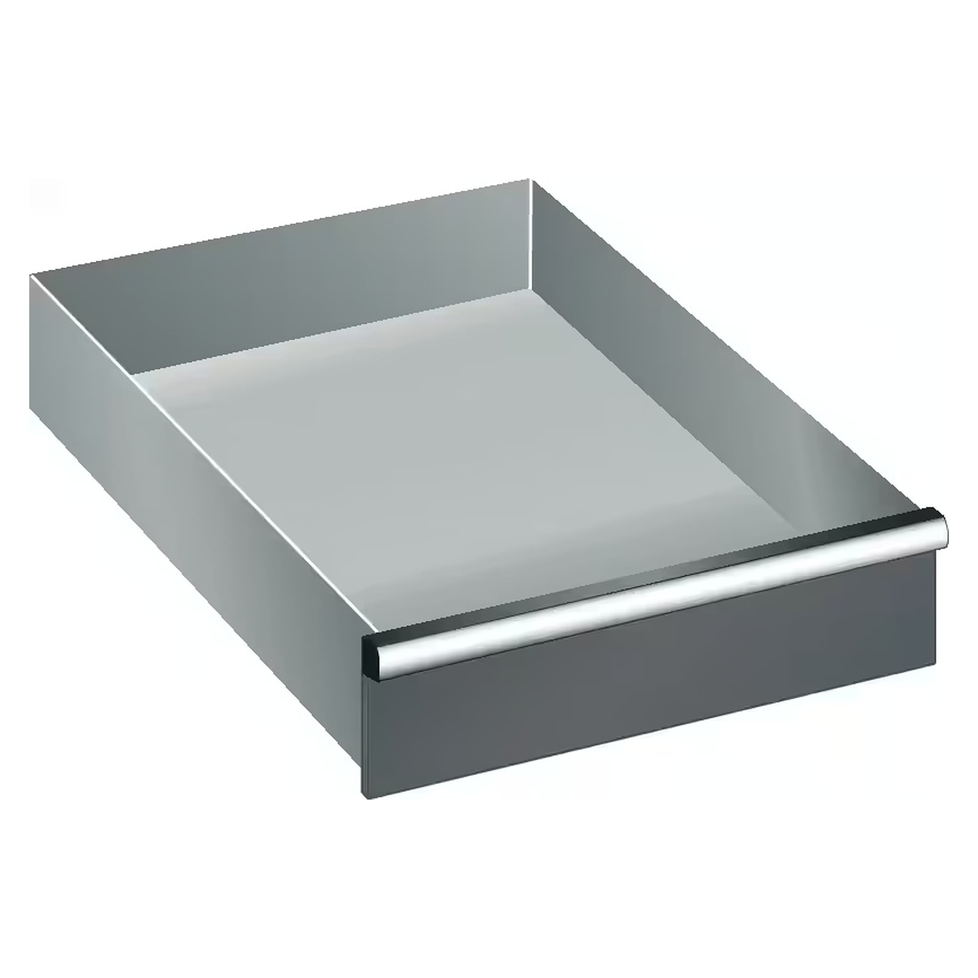 ESD-Schublade 27x27E, 459x459 mm, Fronthöhe 125 mm, 75 kg, Einzelsicherung rechts - Lista 95.530, Anthrazitgrau RAL 7016