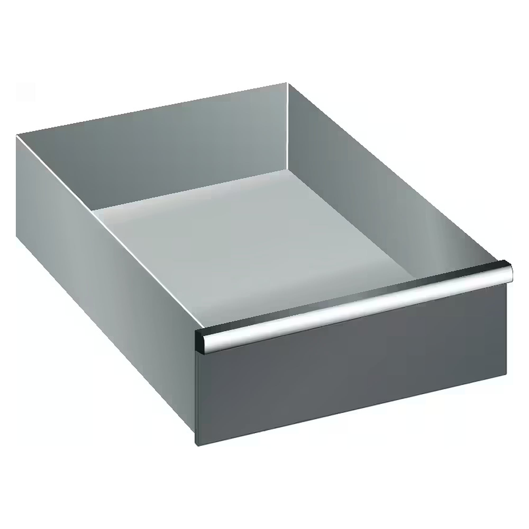 ESD drawer 27x36E, 459x612 mm, front height 150 mm, load capacity 75 kg, standard safety catch - Lista 95.693, Anthracite grey RAL 7016